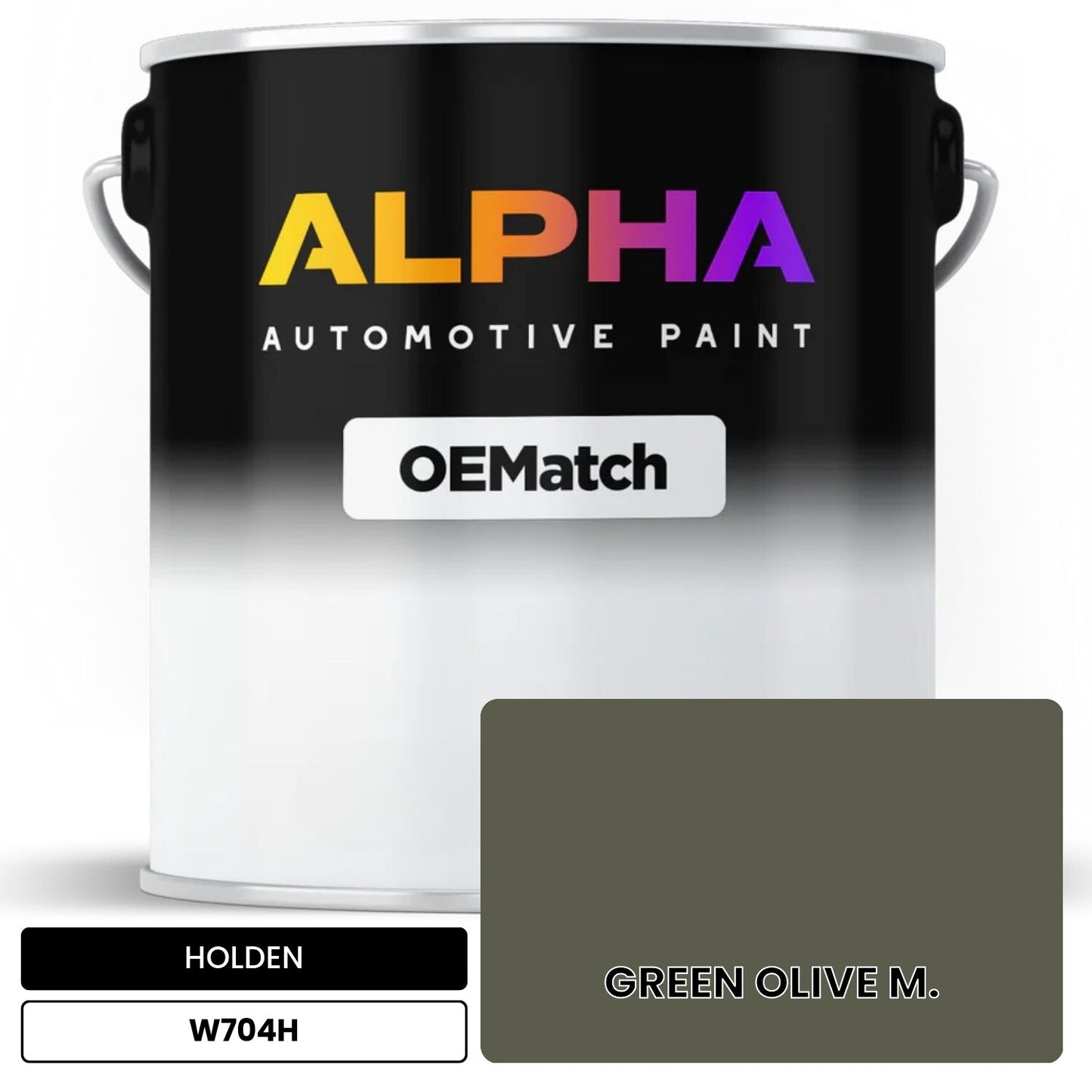 HOLDEN GREEN OLIVE M. W704H OEMatch Basecoat