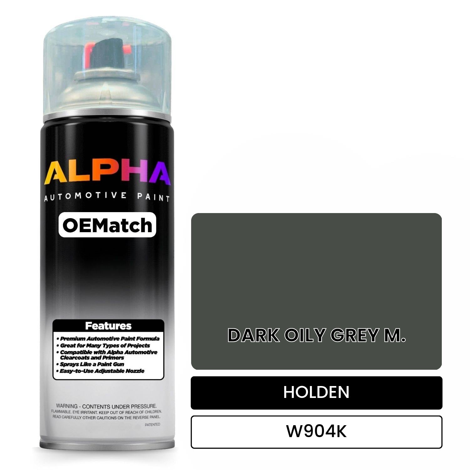 HOLDEN DARK OILY GREY M. W904K OEMatch Spraycan