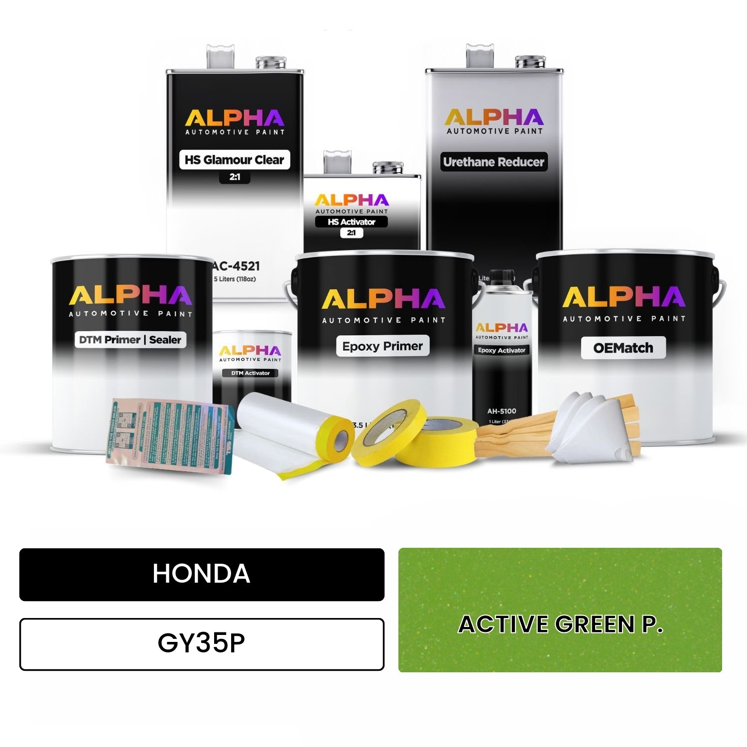 HONDA ACTIVE GREEN P. GY35P OEMatch Vehicle Paint Kit