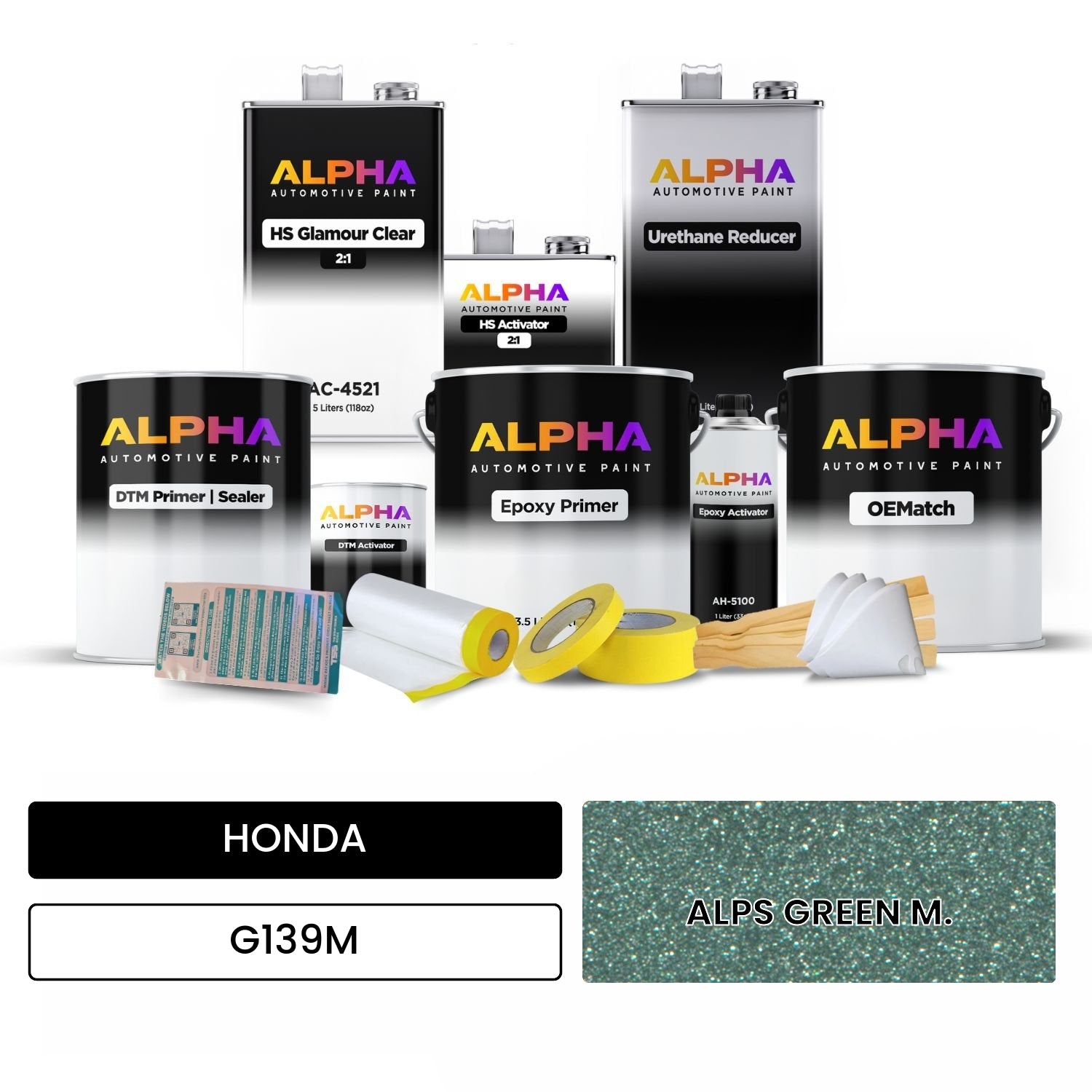 HONDA ALPS GREEN M. G139M OEMatch Vehicle Paint Kit