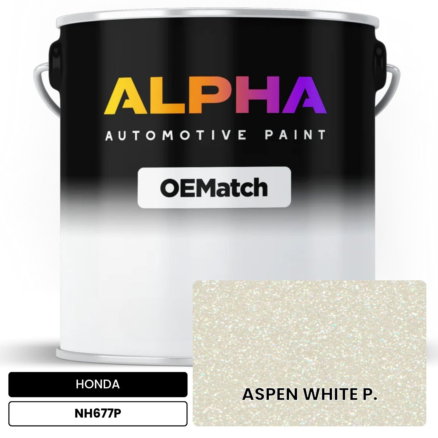 HONDA ASPEN WHITE P. NH677P OEMatch Basecoat