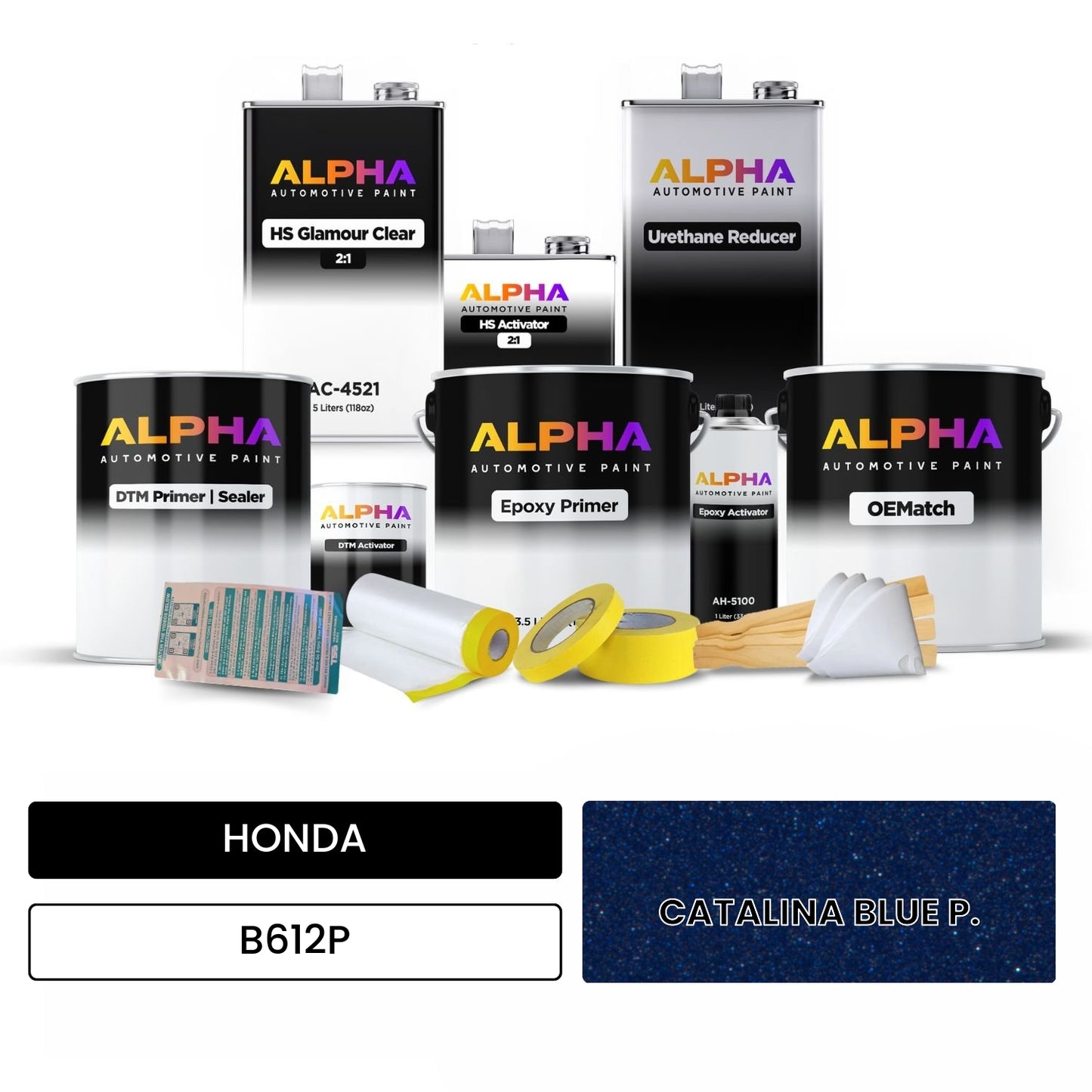 HONDA CATALINA BLUE P. B612P OEMatch Vehicle Paint Kit
