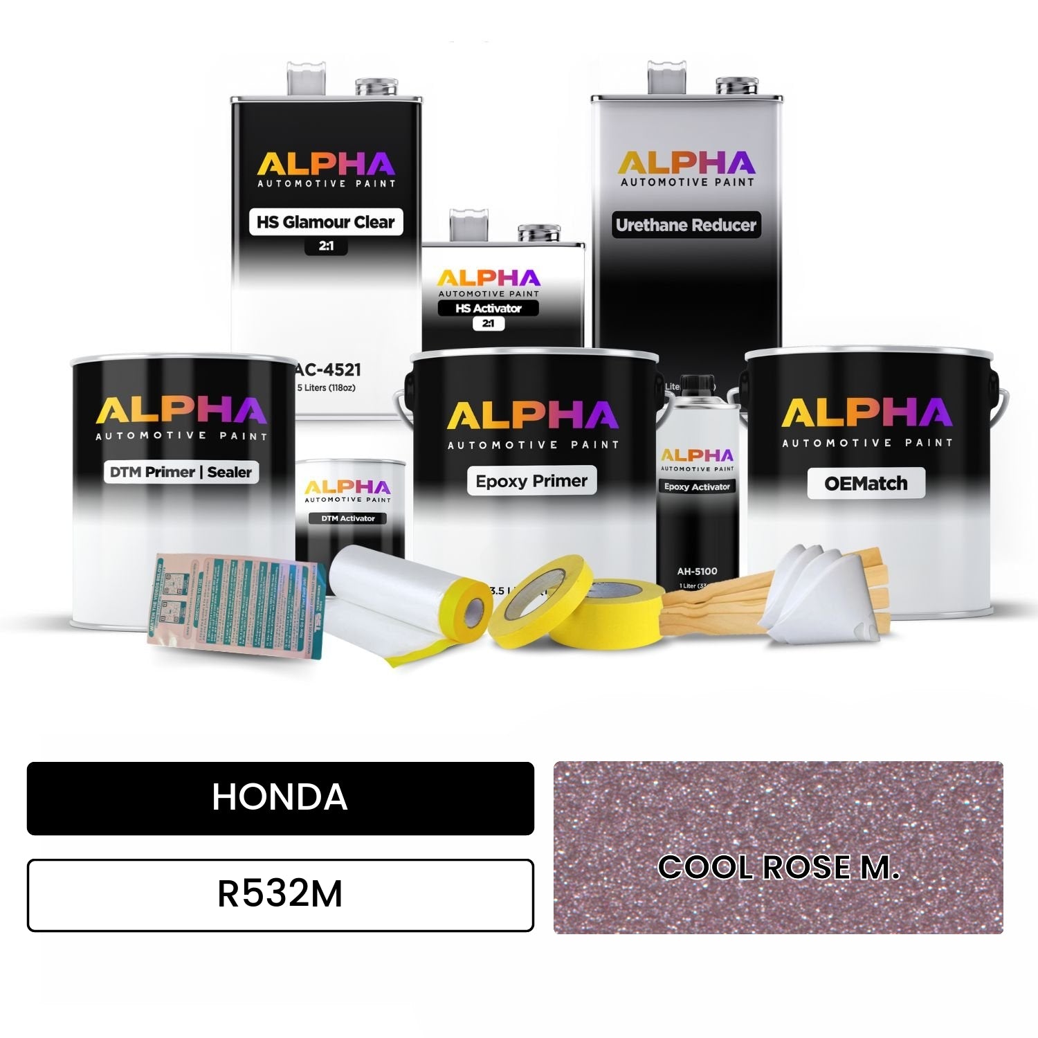 HONDA COOL ROSE M. R532M OEMatch Vehicle Paint Kit