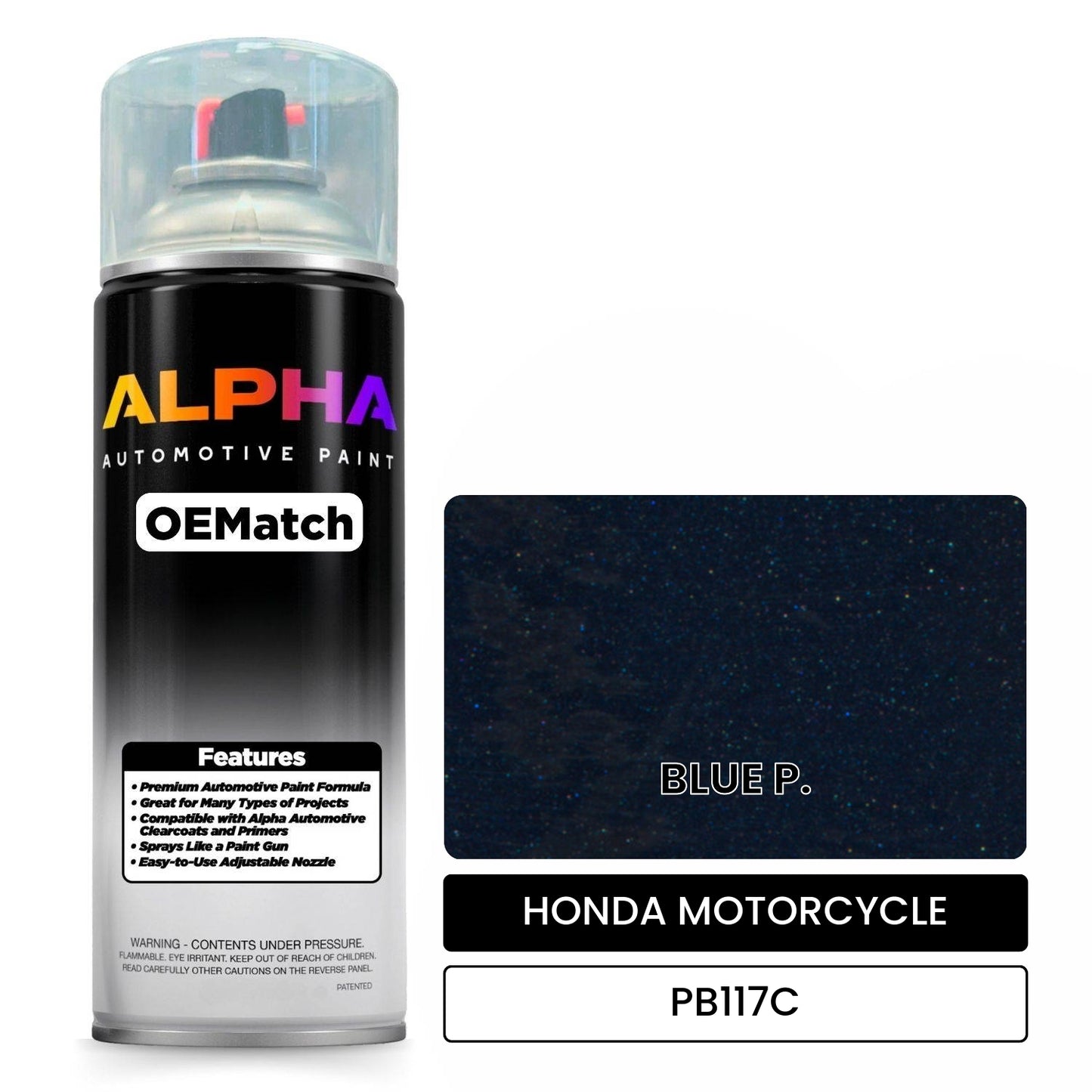 HONDA MOTORCYCLE BLUE P. PB117C OEMatch Spraycan