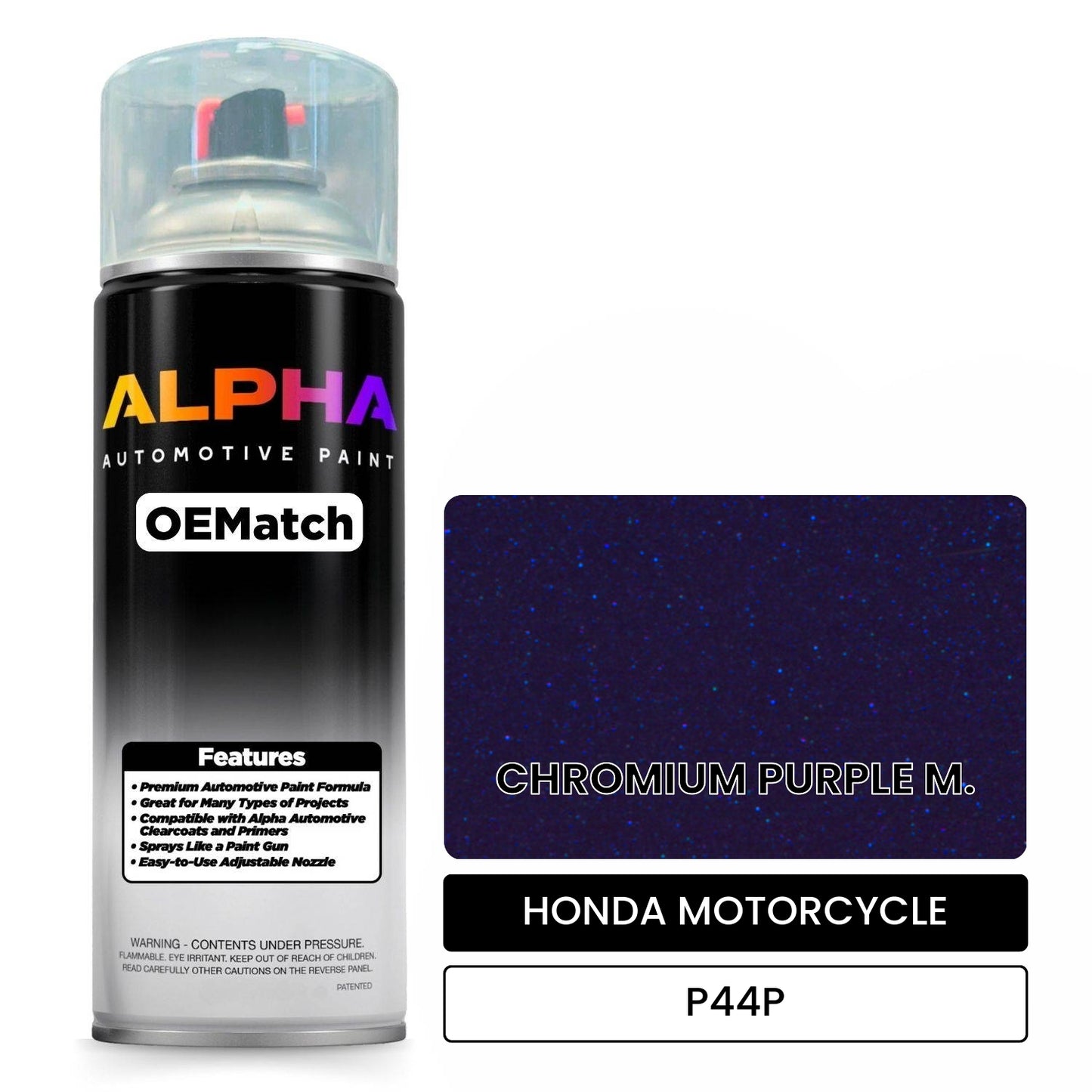HONDA MOTORCYCLE CHROMIUM PURPLE M. P44P OEMatch Spraycan