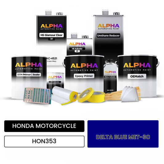 HONDA MOTORCYCLE DELTA BLUE MET-3C HON353 OEMatch Vehicle Paint Kit