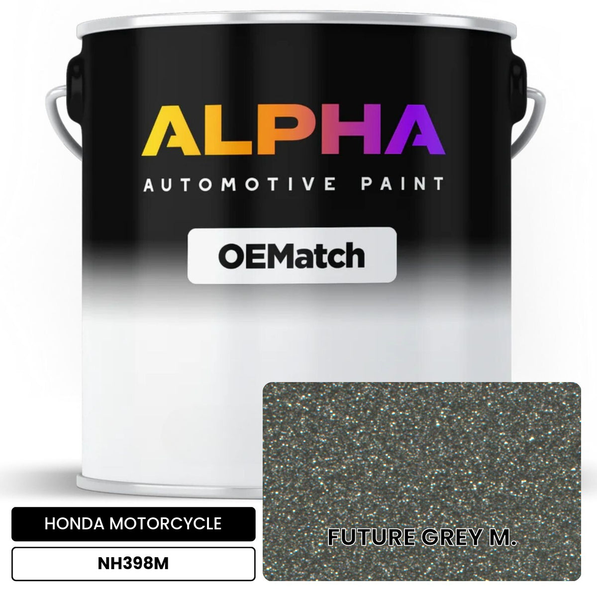 HONDA MOTORCYCLE FUTURE GREY M. NH398M OEMatch Basecoat