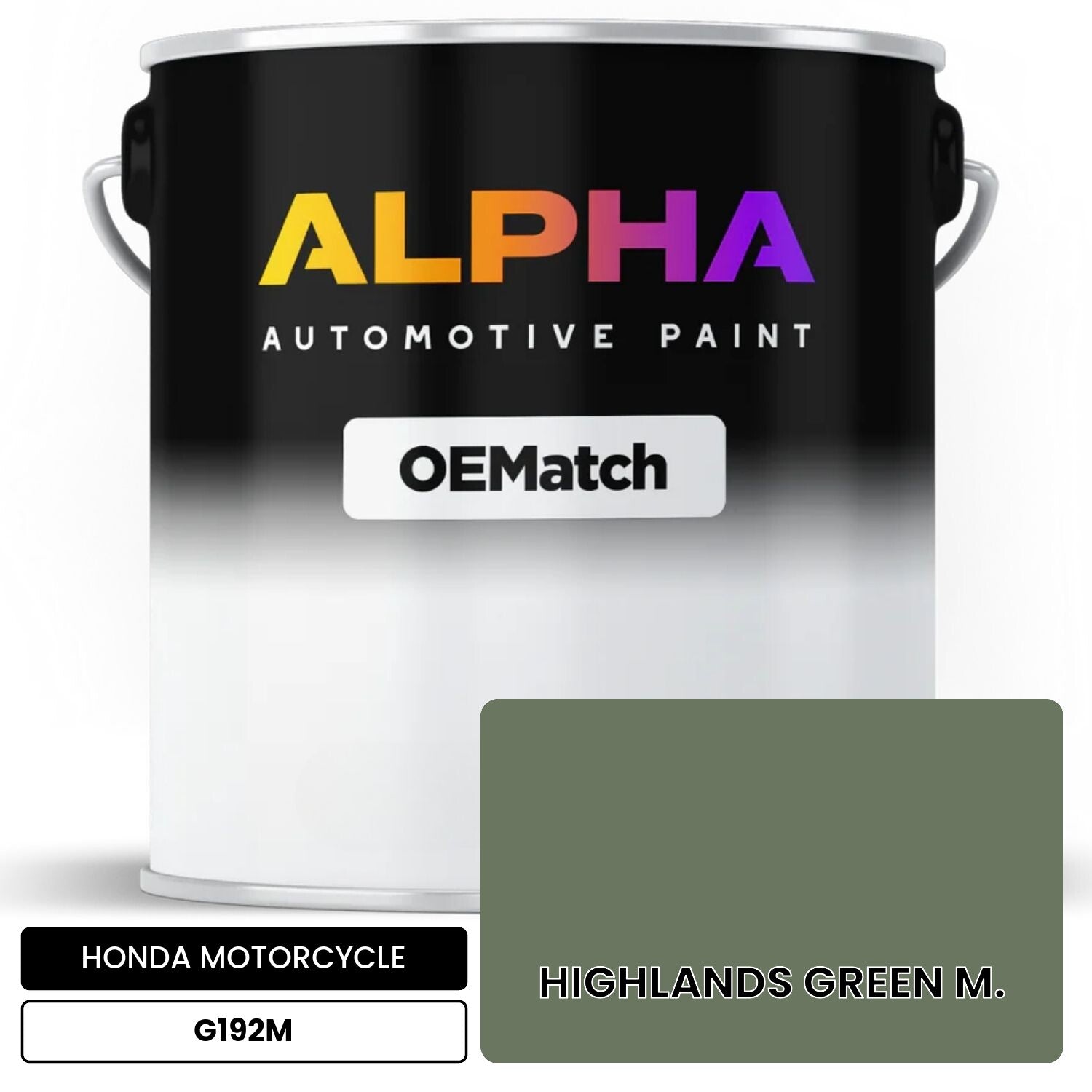 HONDA MOTORCYCLE HIGHLANDS GREEN M. G192M OEMatch Basecoat