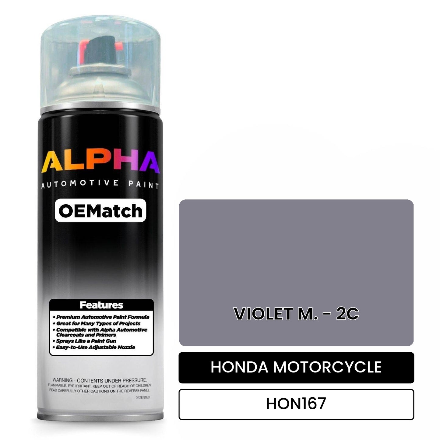 HONDA MOTORCYCLE VIOLET M. - 2C HON167 OEMatch Spraycan