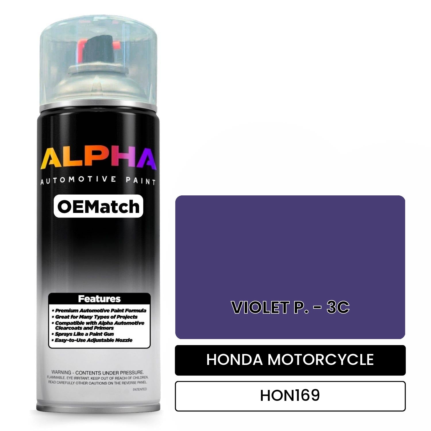 HONDA MOTORCYCLE VIOLET P. - 3C HON169 OEMatch Spraycan