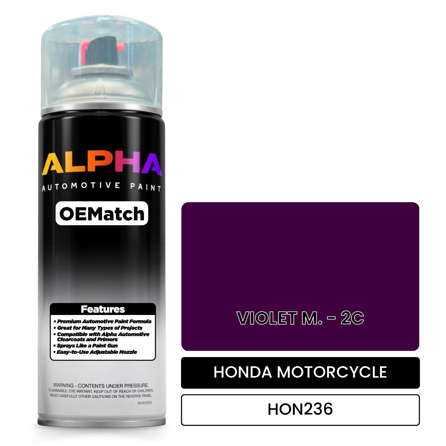 HONDA MOTORCYCLE VIOLET M. - 2C HON236 OEMatch Spraycan