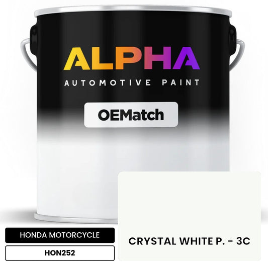 HONDA MOTORCYCLE CRYSTAL WHITE P. - 3C HON252 OEMatch Basecoat