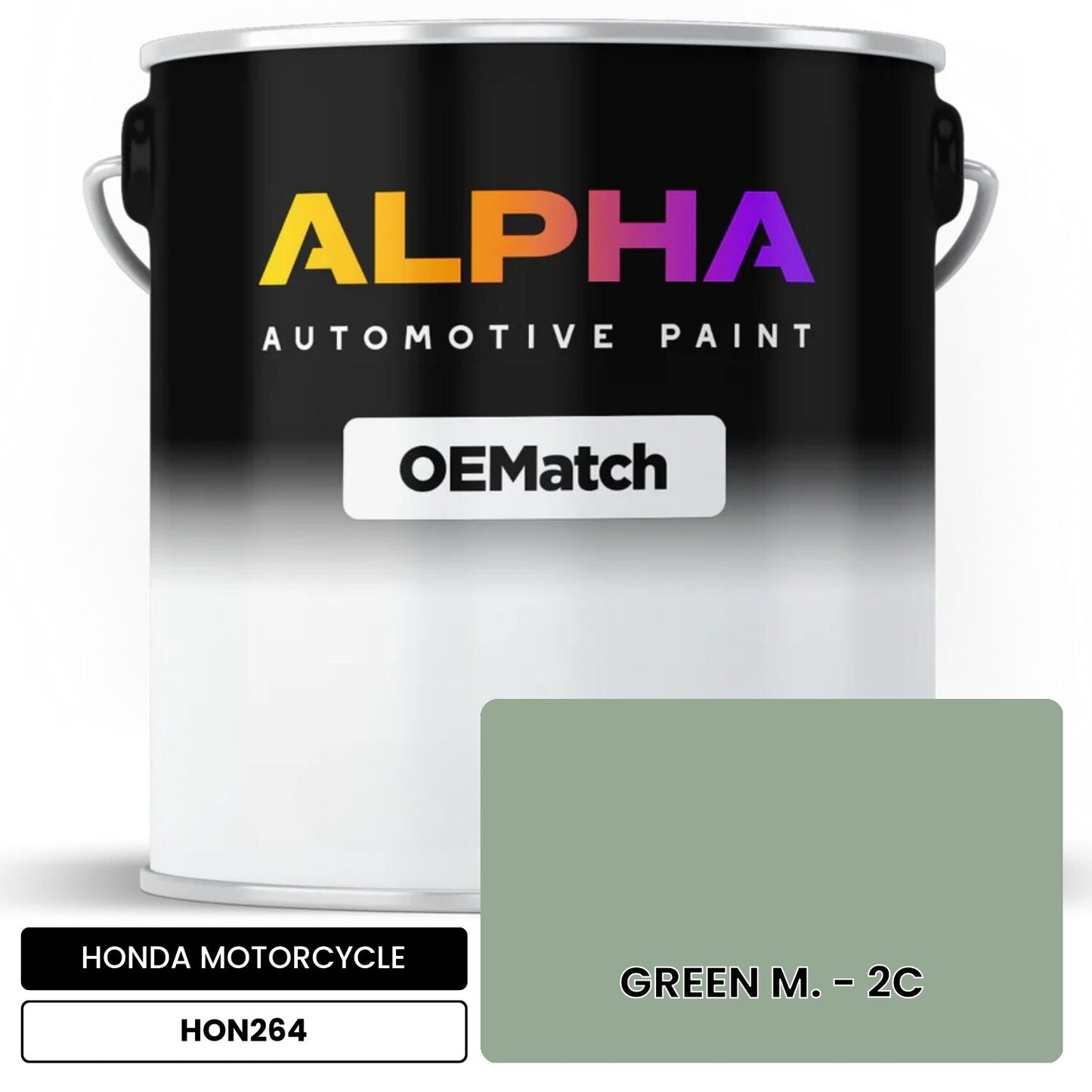 HONDA MOTORCYCLE GREEN M. - 2C HON264 OEMatch Basecoat