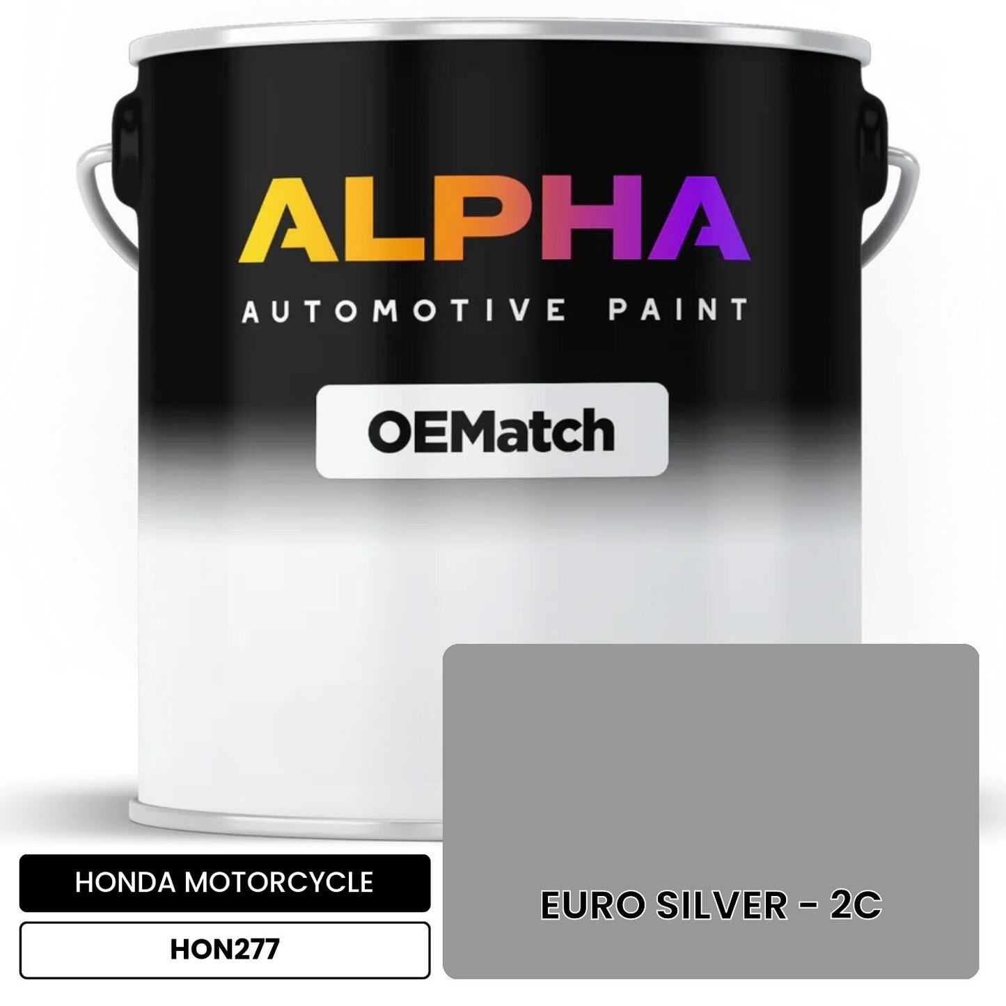 HONDA MOTORCYCLE EURO SILVER - 2C HON277 OEMatch Basecoat