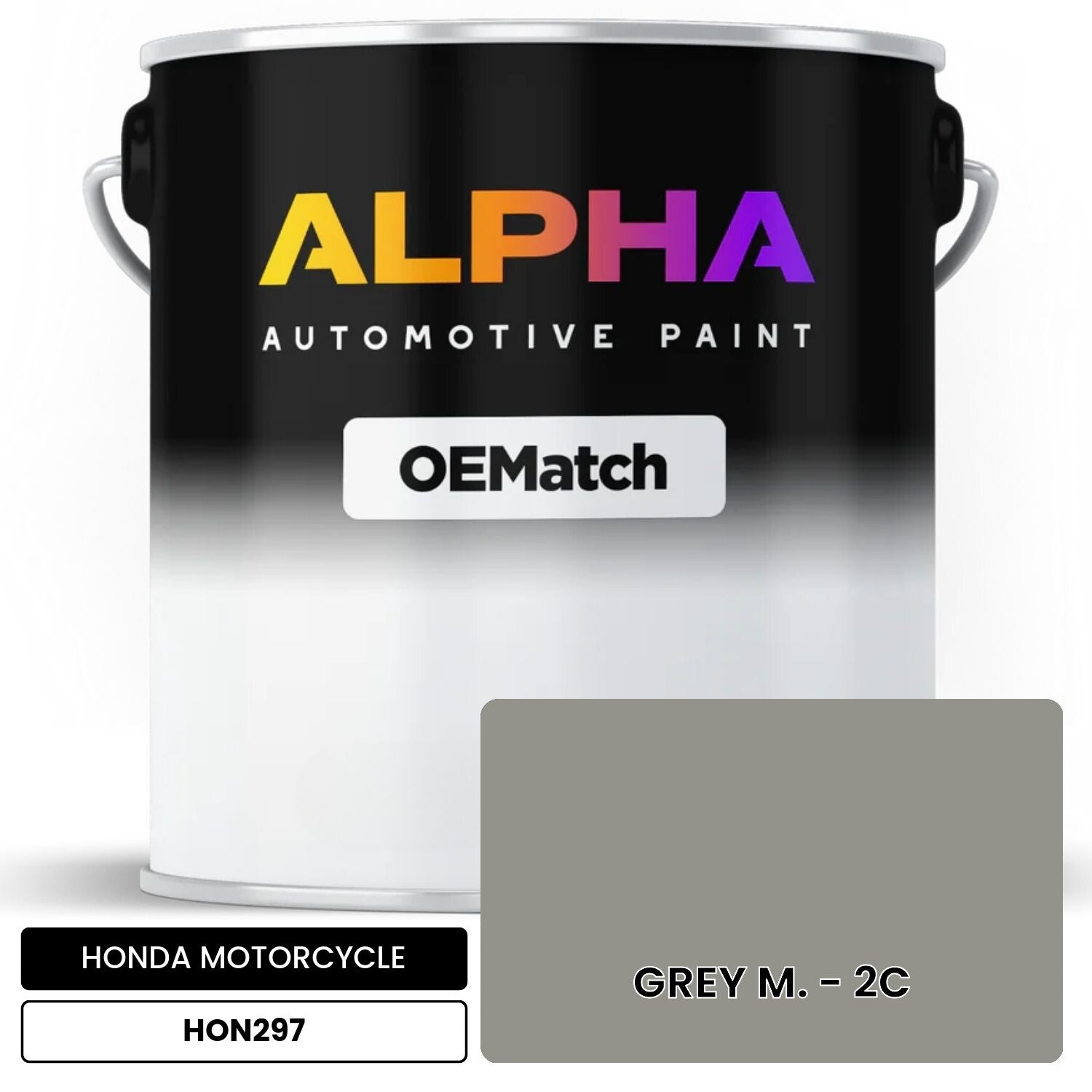 HONDA MOTORCYCLE GREY M. - 2C HON297 OEMatch Basecoat
