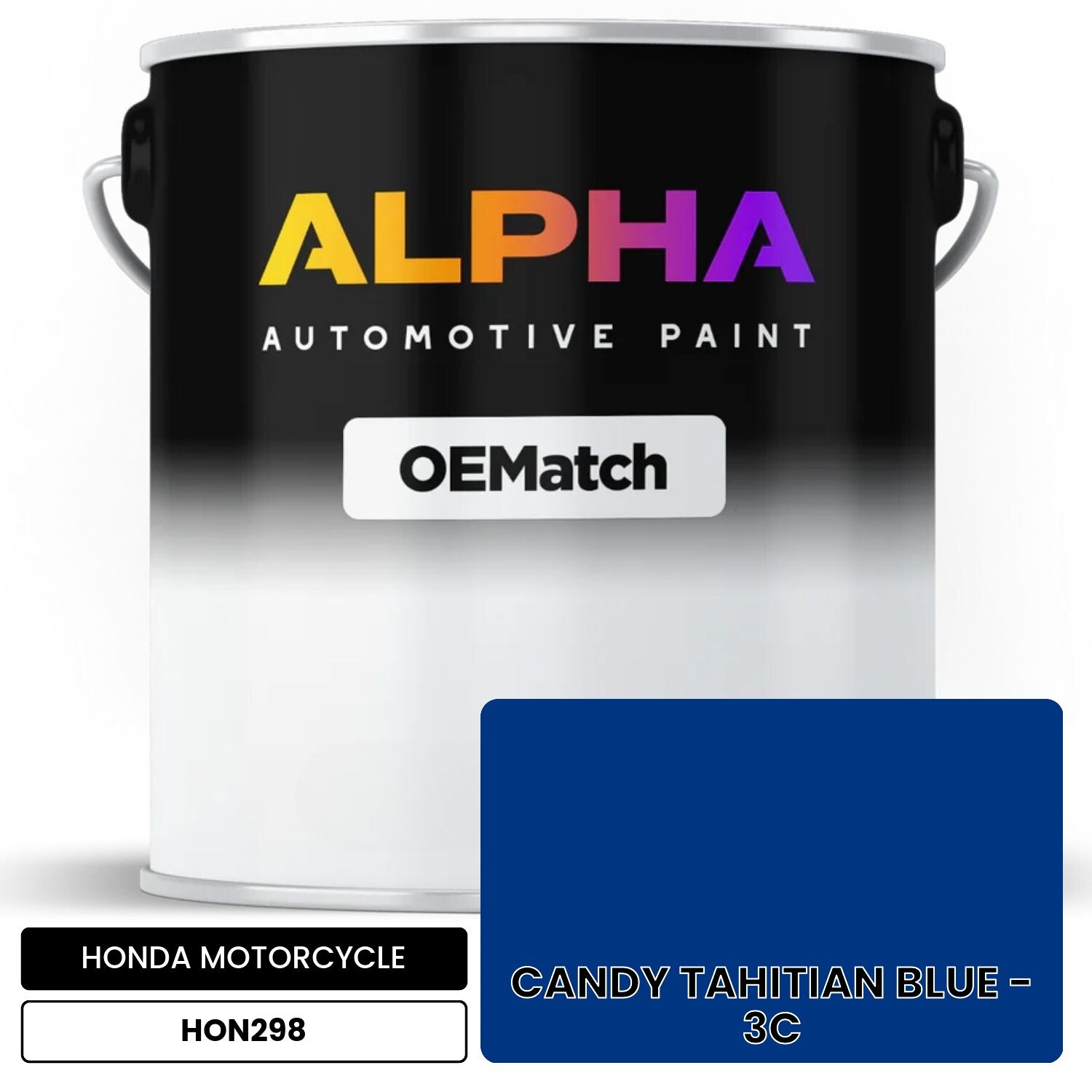 HONDA MOTORCYCLE CANDY TAHITIAN BLUE - 3C HON298 OEMatch Basecoat