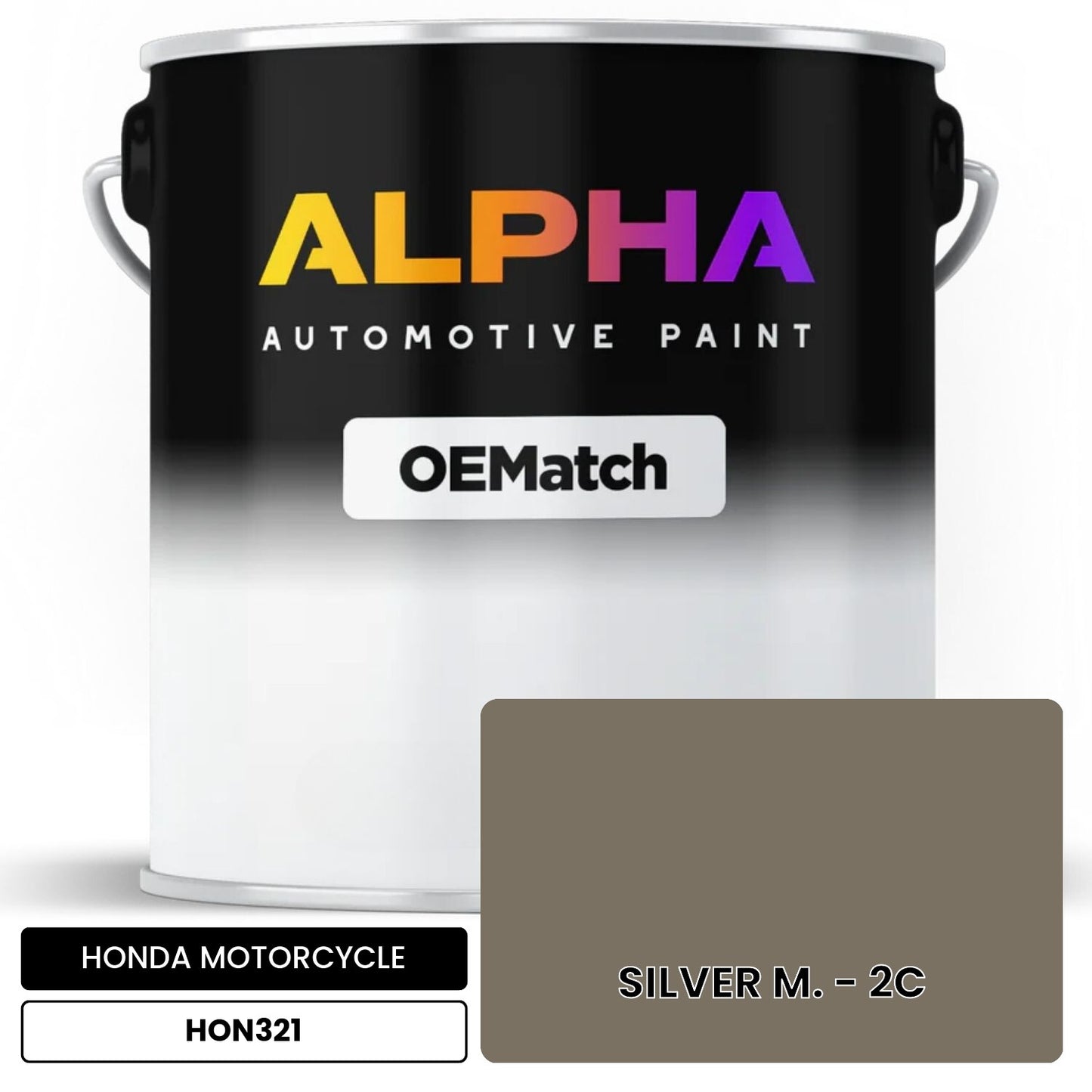 HONDA MOTORCYCLE SILVER M. - 2C HON321 OEMatch Basecoat