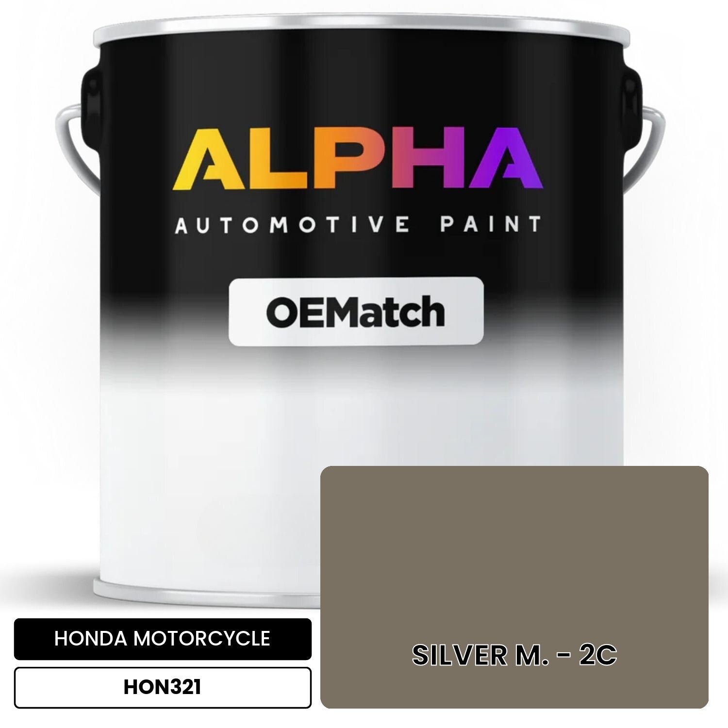 HONDA MOTORCYCLE SILVER M. - 2C HON321 OEMatch Basecoat