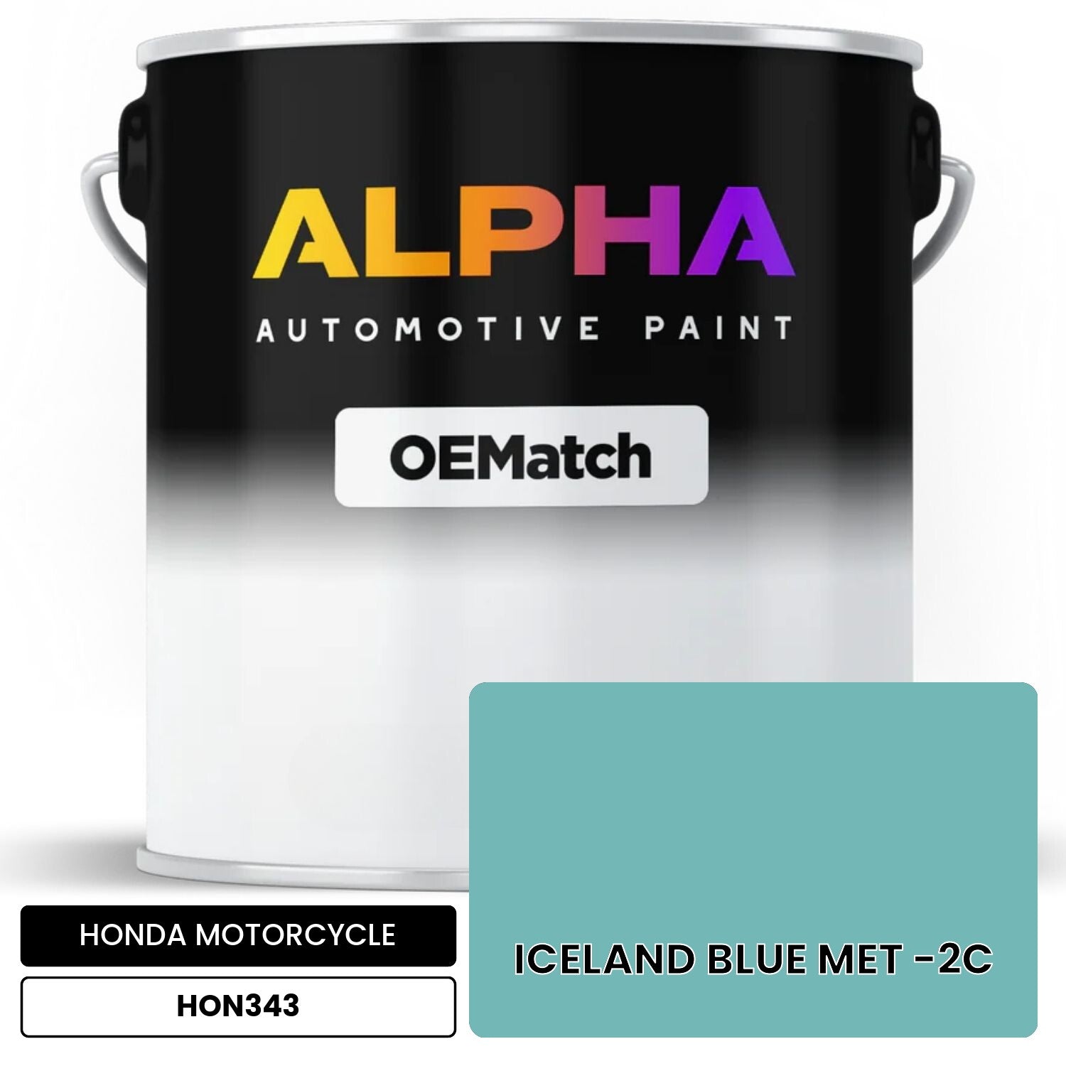 HONDA MOTORCYCLE ICELAND BLUE MET -2C HON343 OEMatch Basecoat