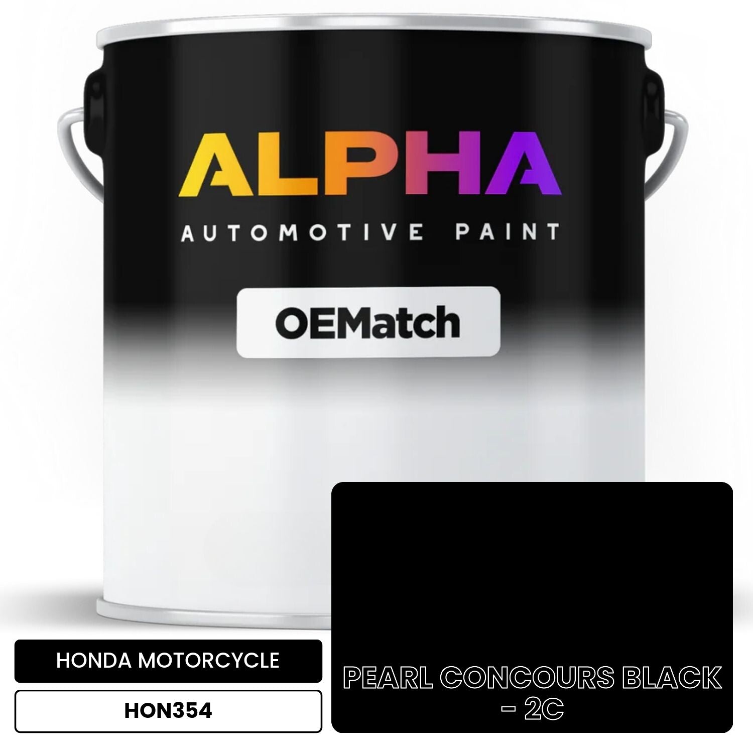 HONDA MOTORCYCLE PEARL CONCOURS BLACK - 2C HON354 OEMatch Basecoat