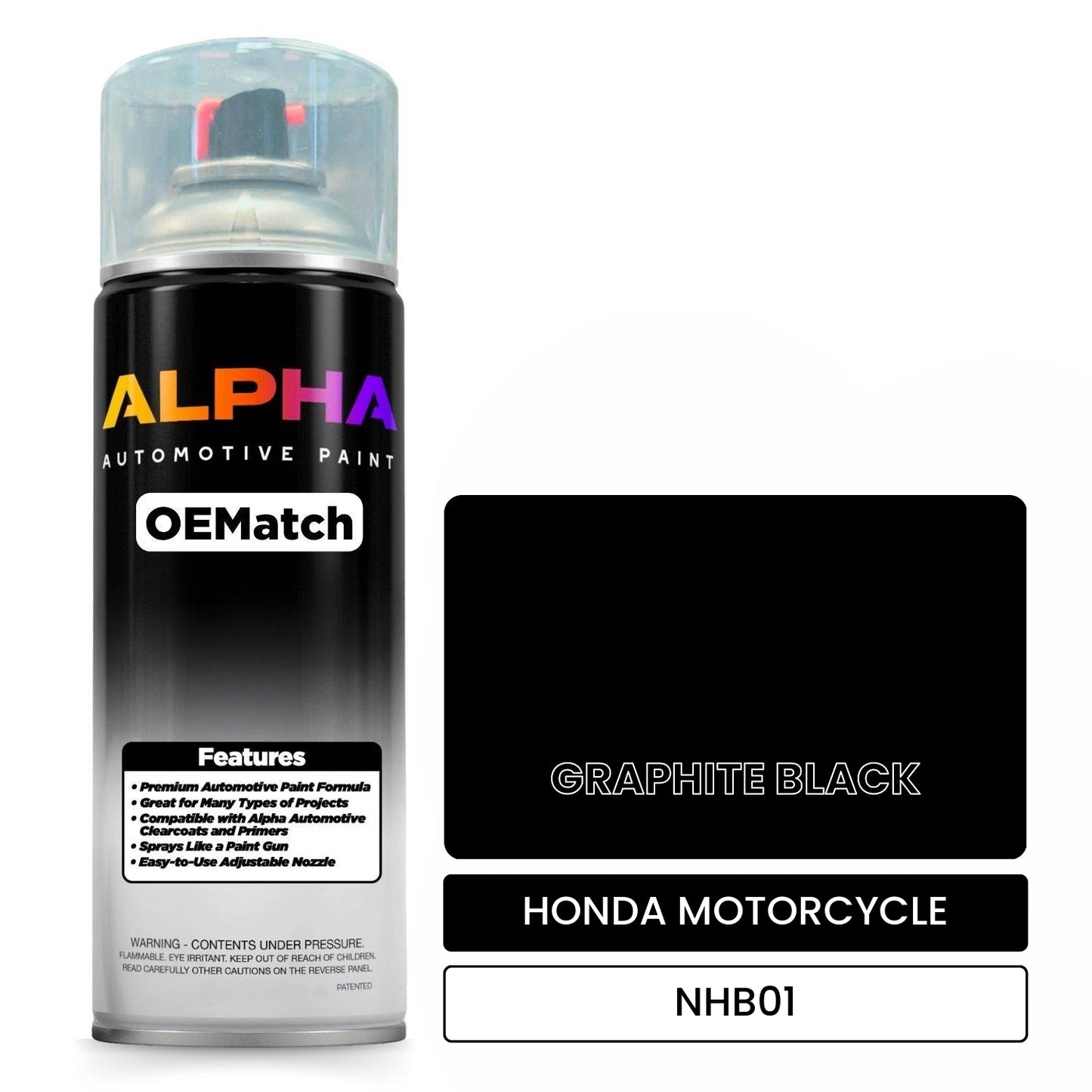 HONDA MOTORCYCLE GRAPHITE BLACK NHB01 OEMatch Spraycan