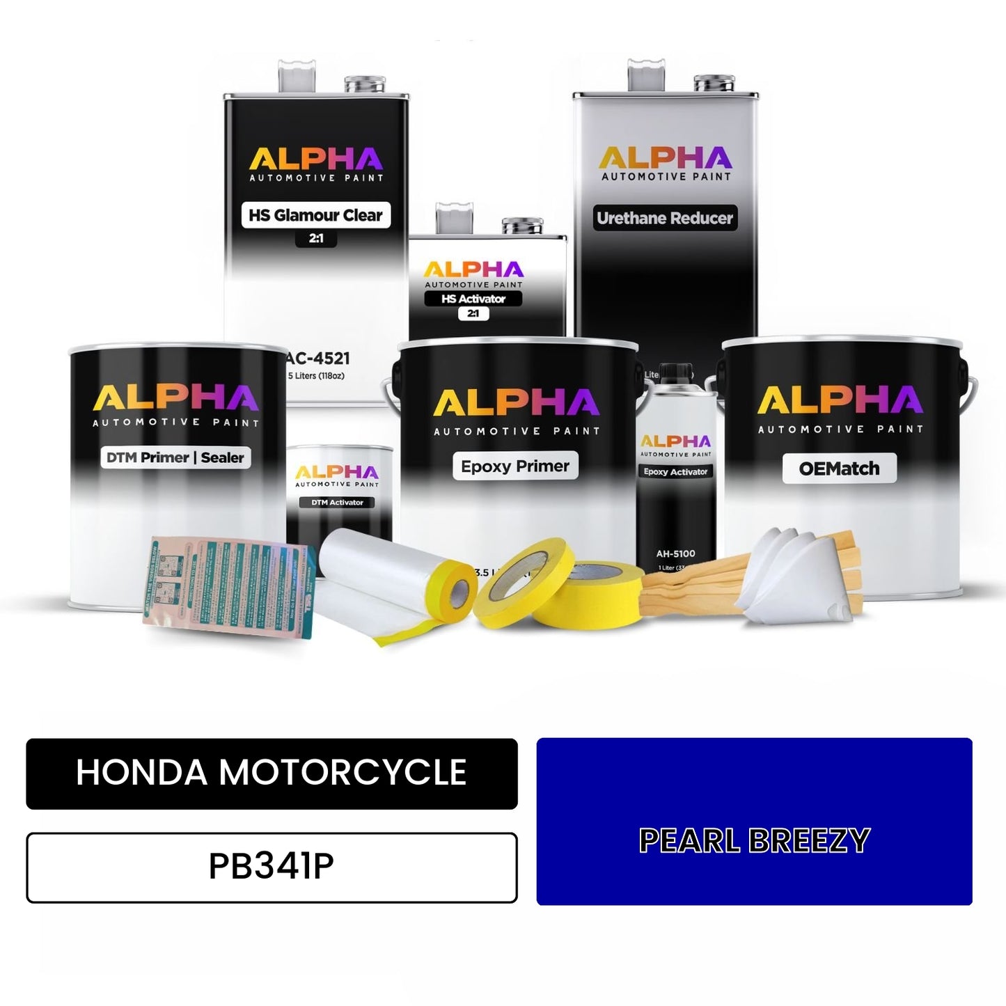 HONDA MOTORCYCLE PEARL BREEZY PB341P OEMatch Vehicle Paint Kit