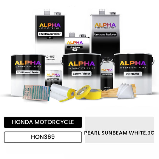 HONDA MOTORCYCLE PEARL SUNBEAM WHITE.3C HON369 OEMatch Vehicle Paint Kit