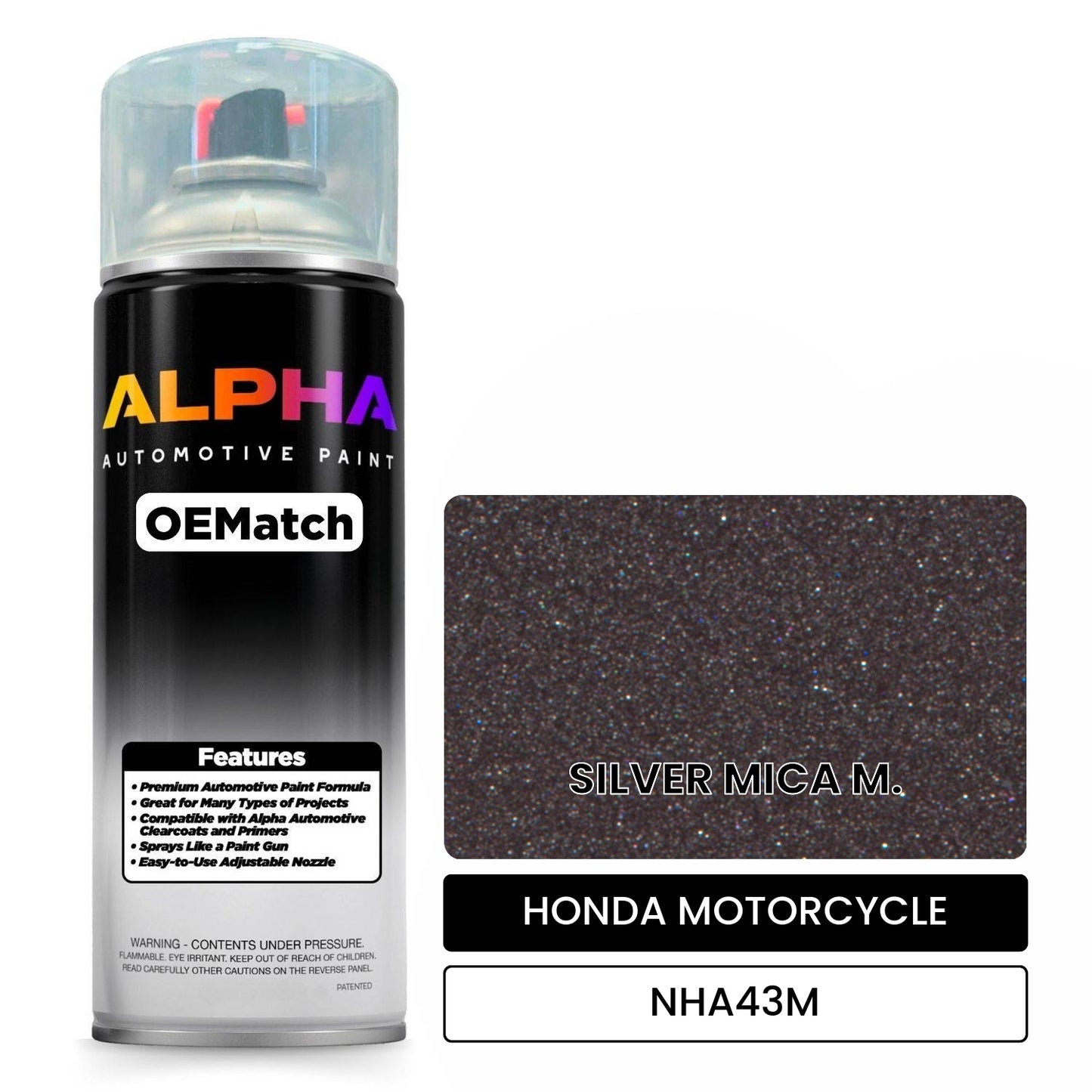 HONDA MOTORCYCLE SILVER MICA M. NHA43M OEMatch Spraycan