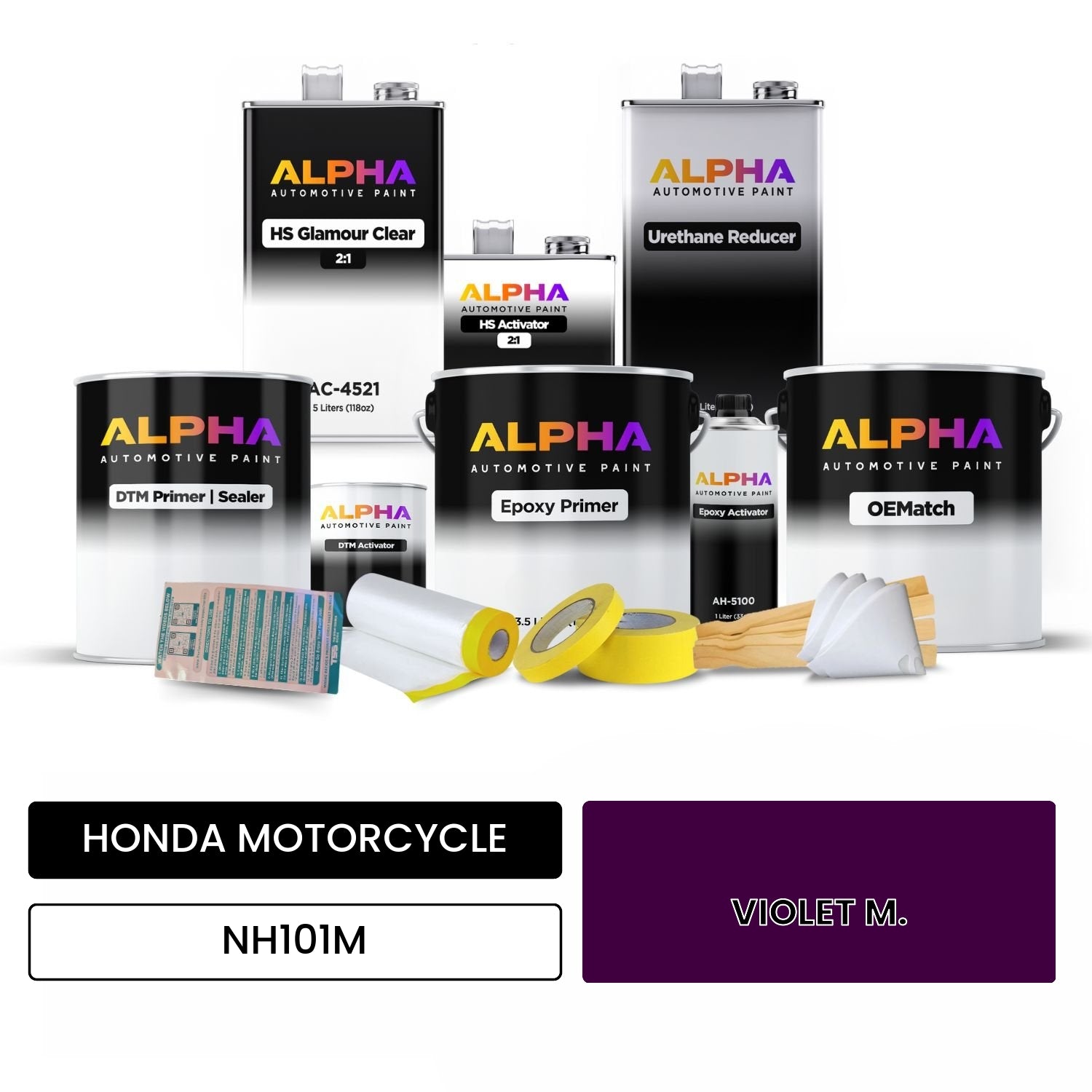 HONDA MOTORCYCLE VIOLET M. NH101M OEMatch Vehicle Paint Kit