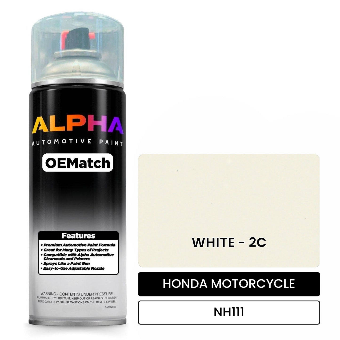 HONDA MOTORCYCLE WHITE - 2C NH111 OEMatch Spraycan