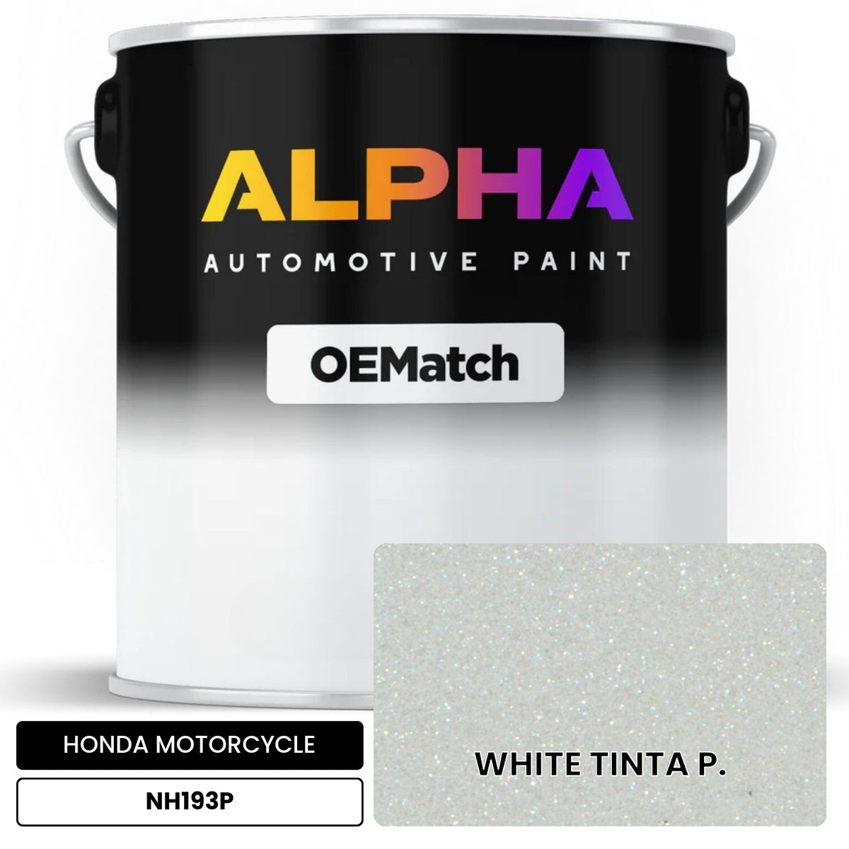 HONDA MOTORCYCLE WHITE TINTA P. NH193P OEMatch Basecoat