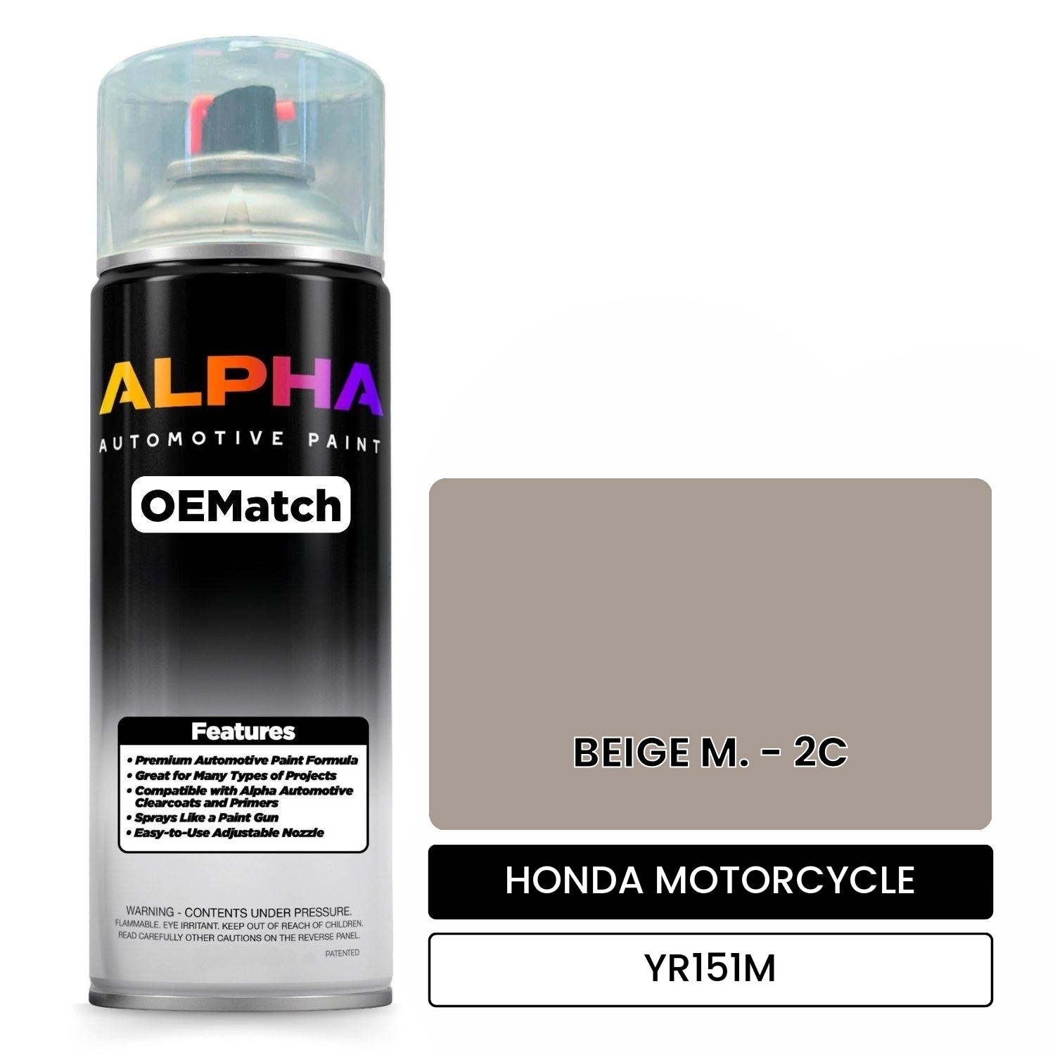 HONDA MOTORCYCLE BEIGE M. - 2C YR151M OEMatch Spraycan