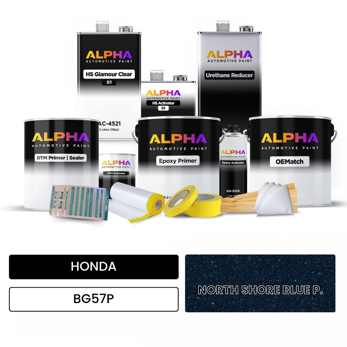 HONDA NORTH SHORE BLUE P. BG57P OEMatch Vehicle Paint Kit