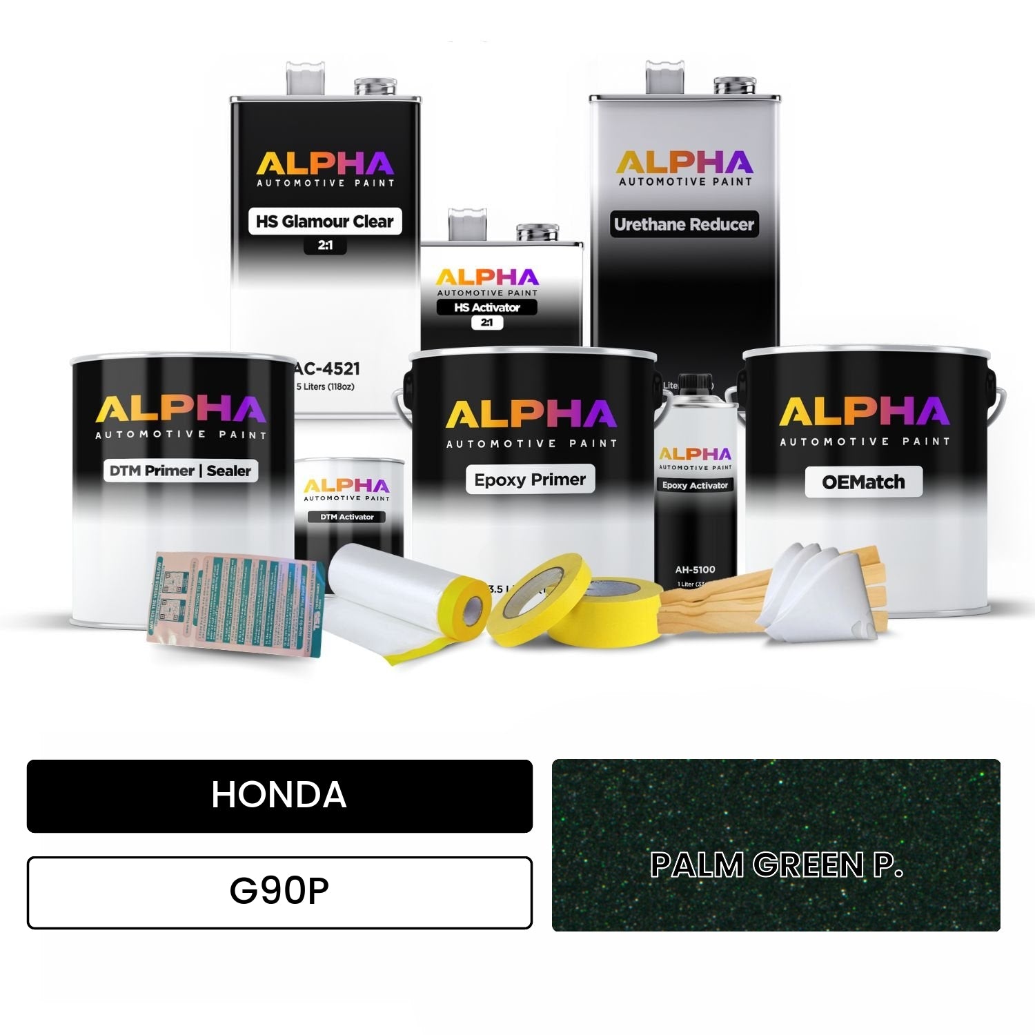 HONDA PALM GREEN P. G90P OEMatch Vehicle Paint Kit