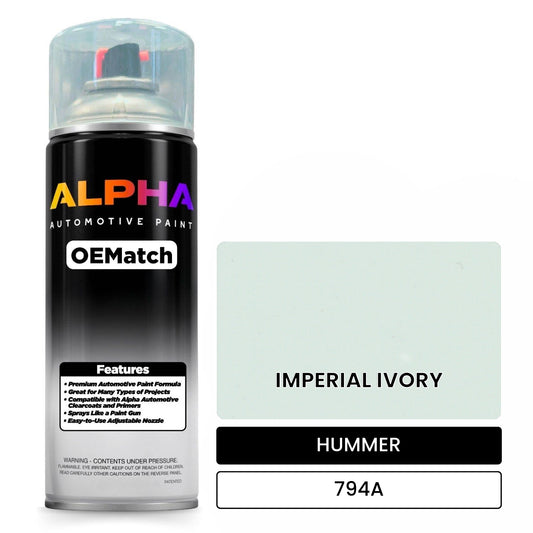 HUMMER IMPERIAL IVORY 794A OEMatch Spraycan
