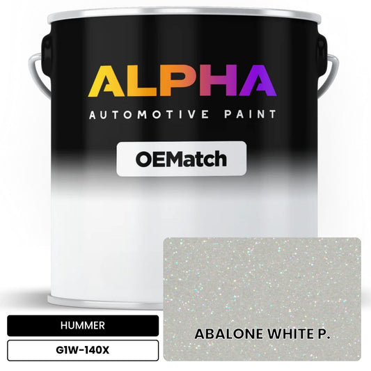 HUMMER ABALONE WHITE P. G1W-140X OEMatch Basecoat