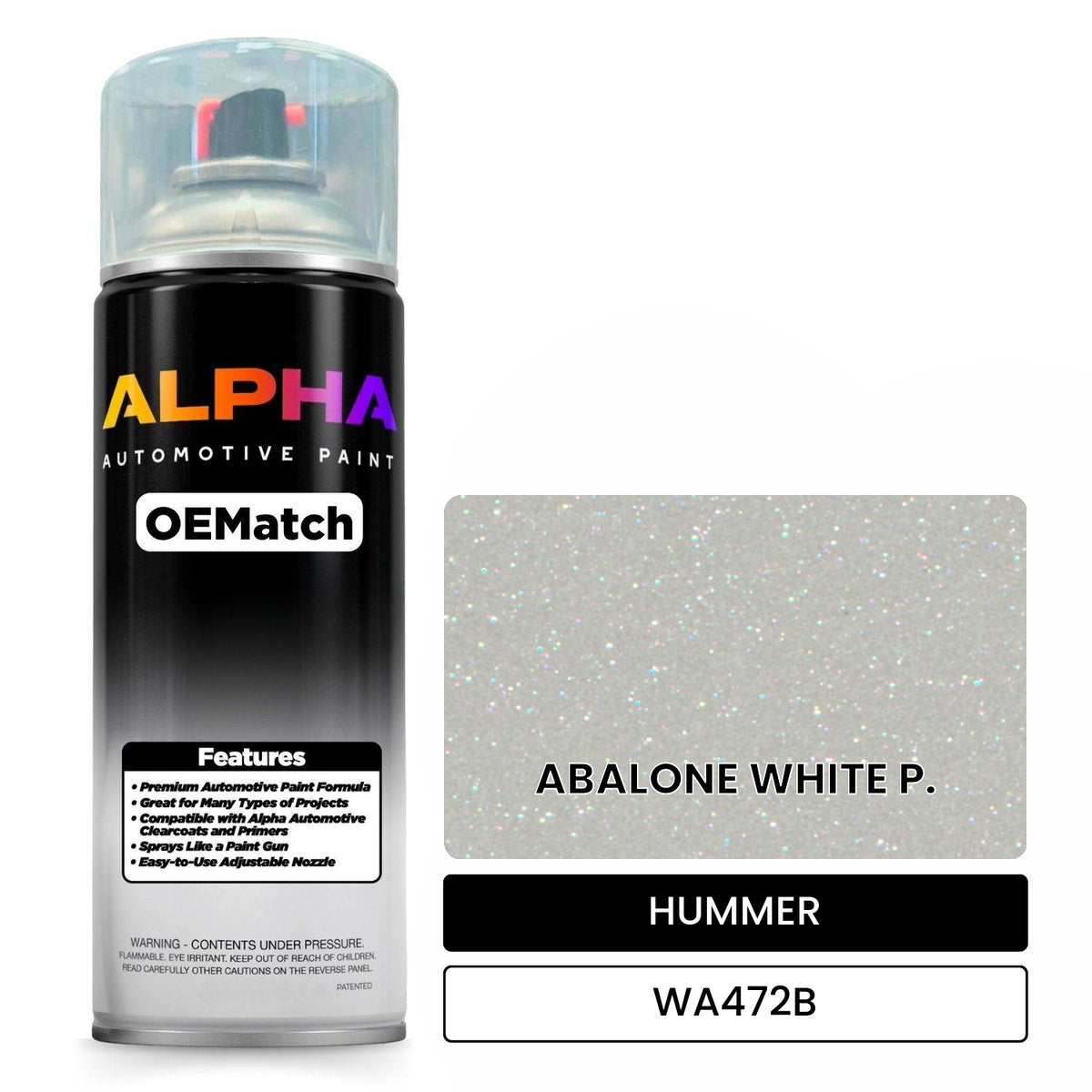 HUMMER ABALONE WHITE P. WA472B OEMatch Spraycan