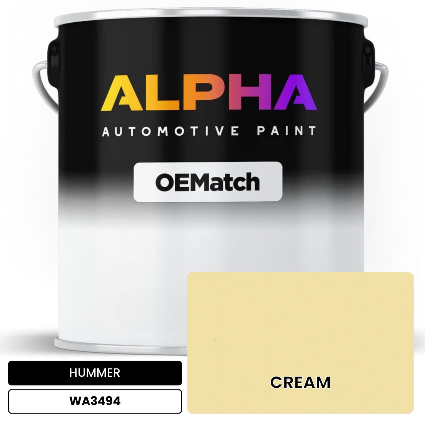 HUMMER CREAM WA3494 OEMatch Basecoat