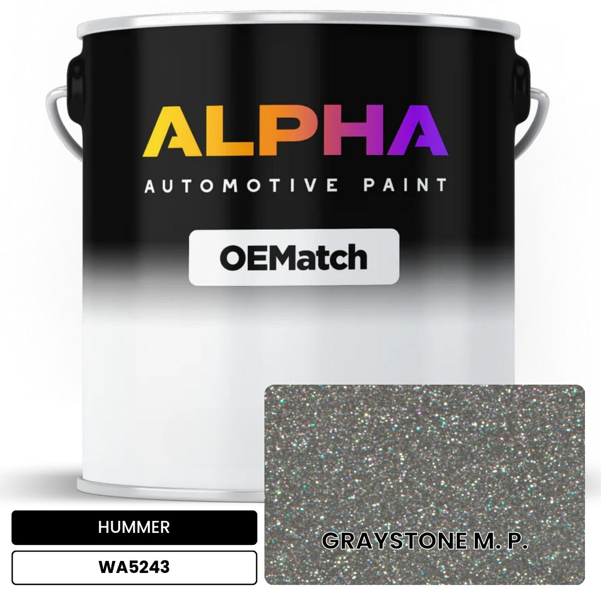 HUMMER GRAYSTONE M. P. WA5243 OEMatch Basecoat