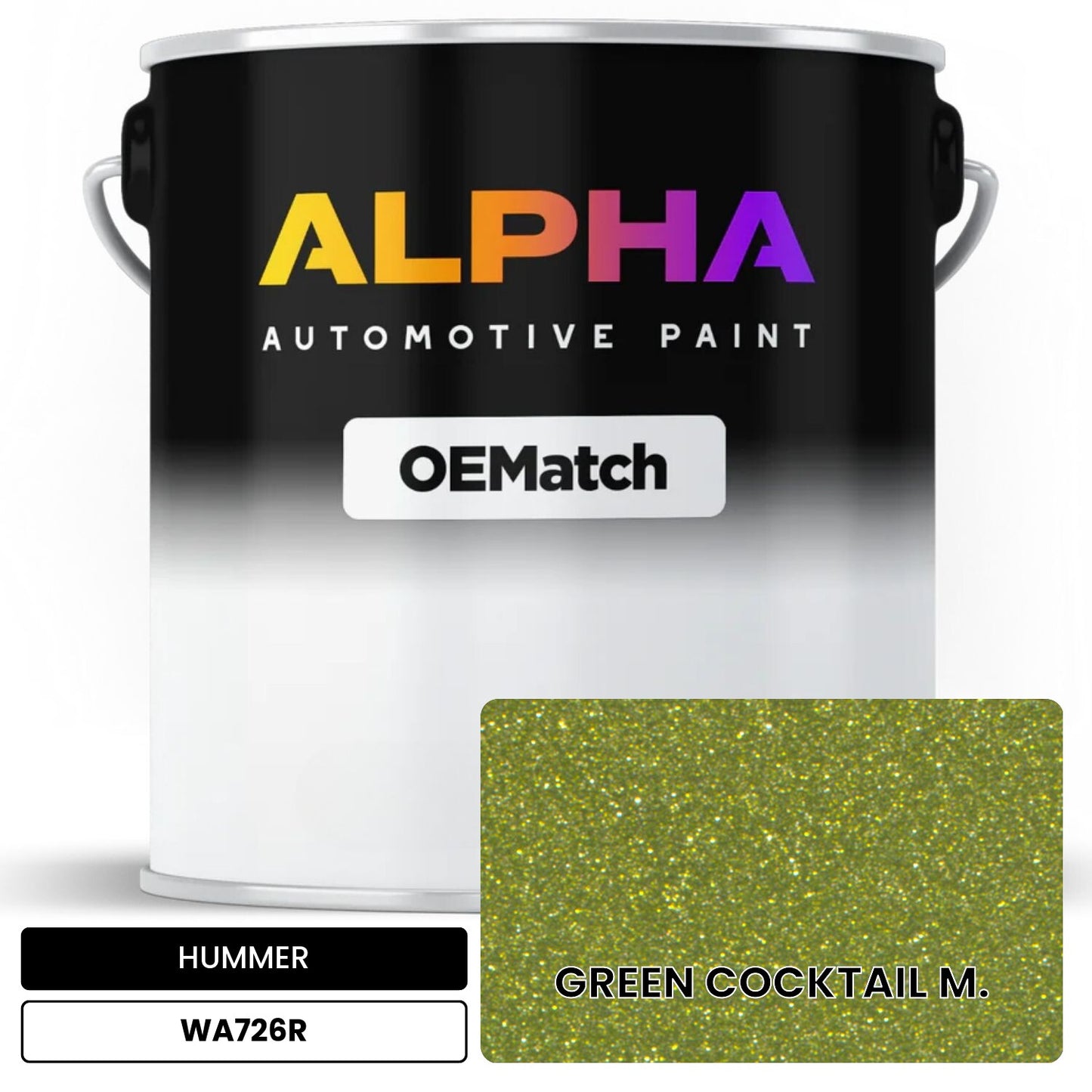 HUMMER GREEN COCKTAIL M. WA726R OEMatch Basecoat
