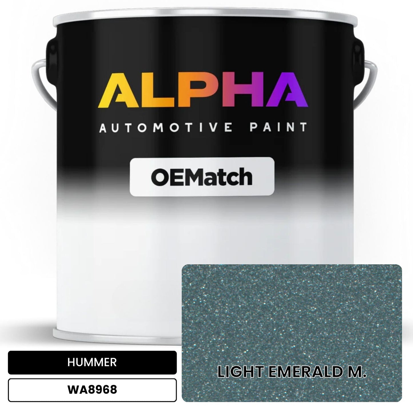 HUMMER LIGHT EMERALD M. WA8968 OEMatch Basecoat