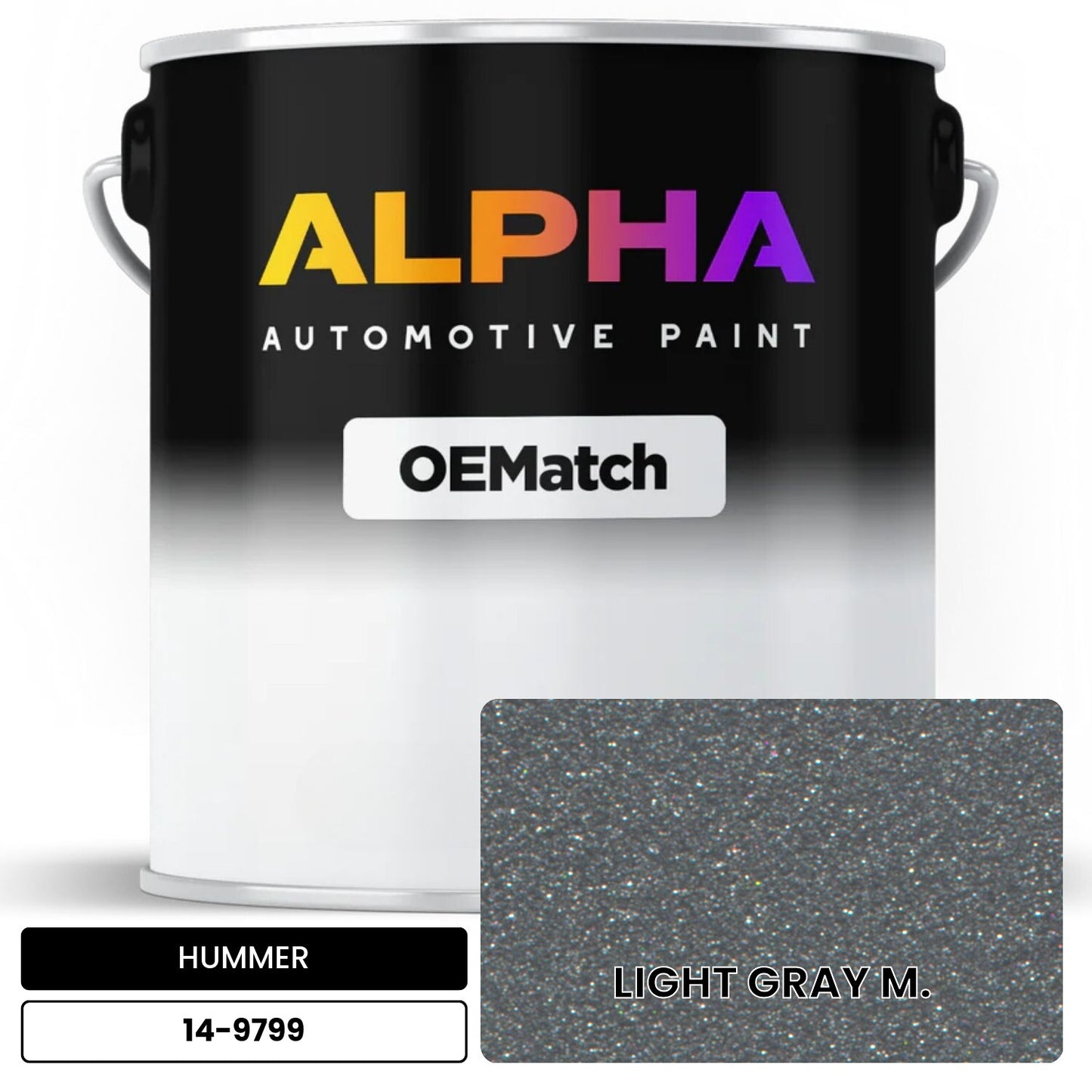 HUMMER LIGHT GRAY M. 14-9799 OEMatch Basecoat