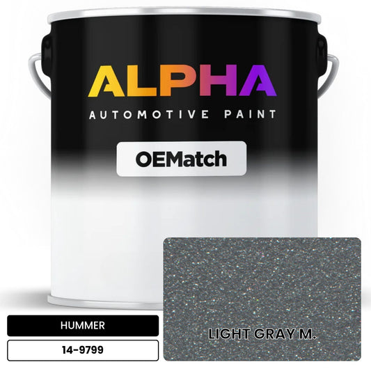 HUMMER LIGHT GRAY M. 14-9799 OEMatch Basecoat