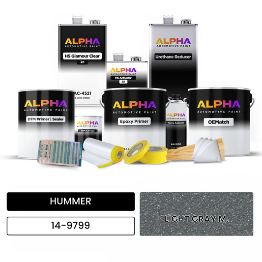 HUMMER LIGHT GRAY M. 14-9799 OEMatch Vehicle Paint Kit