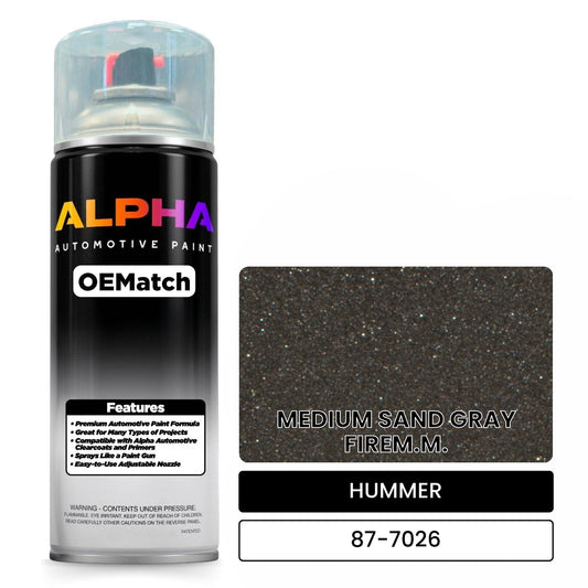 HUMMER MEDIUM SAND GRAY FIREM.M. 87-7026 OEMatch Spraycan