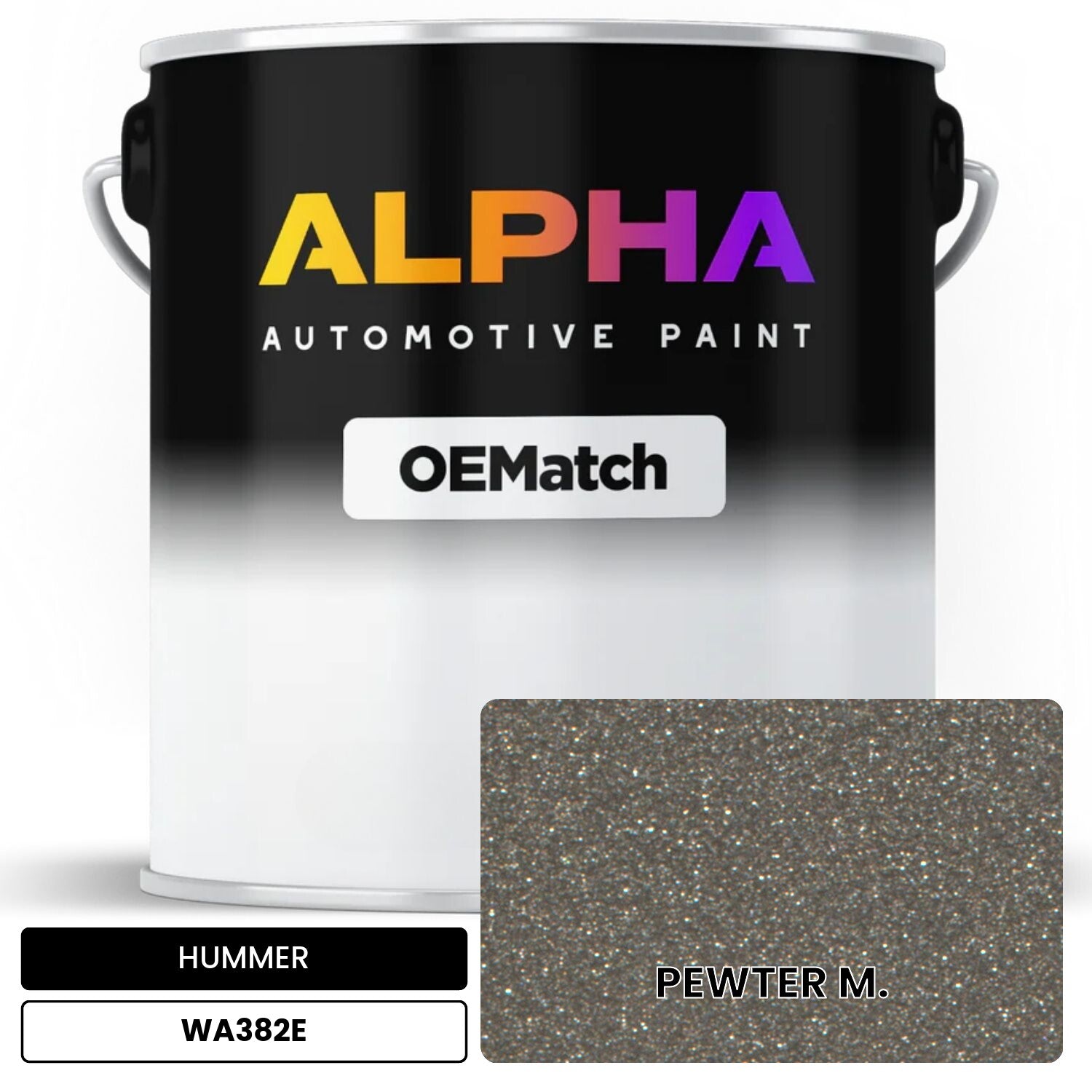 HUMMER PEWTER M. WA382E OEMatch Basecoat