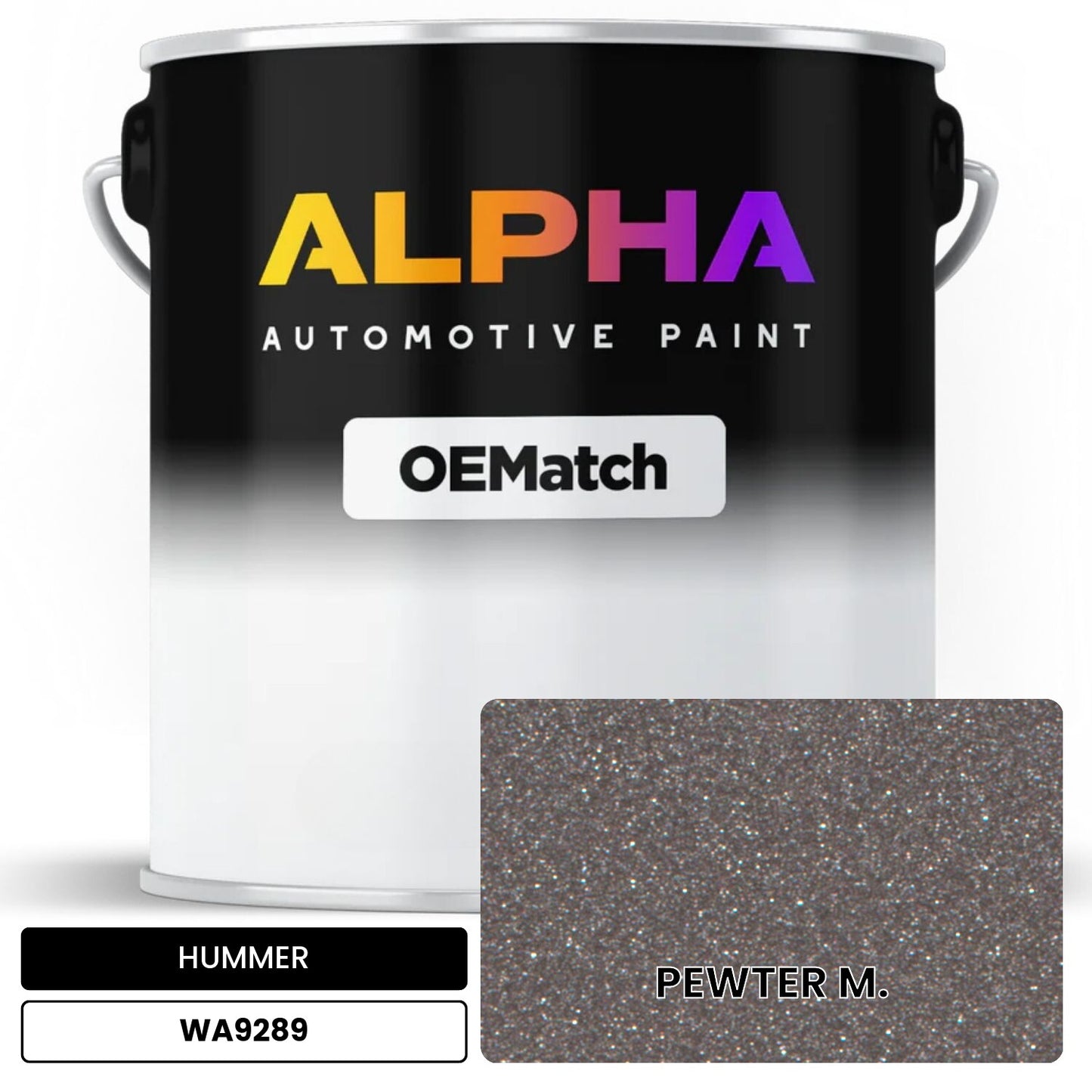 HUMMER PEWTER M. WA9289 OEMatch Basecoat