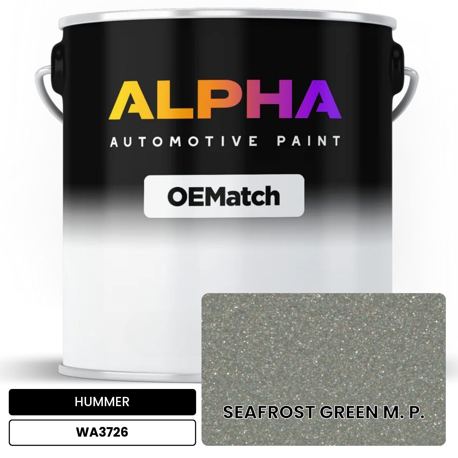 HUMMER SEAFROST GREEN M. P. WA3726 OEMatch Basecoat