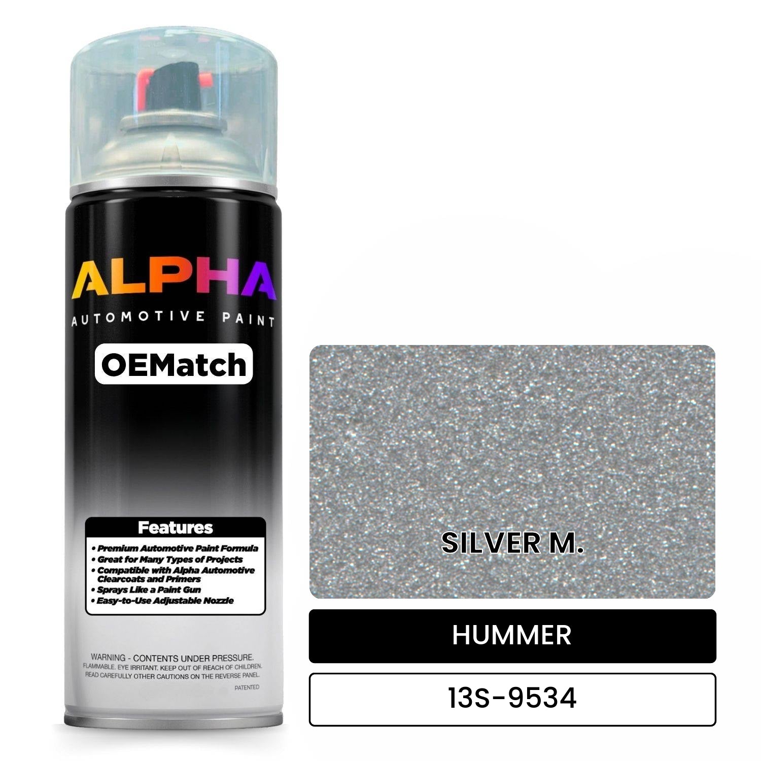 HUMMER SILVER M. 13S-9534 OEMatch Spraycan