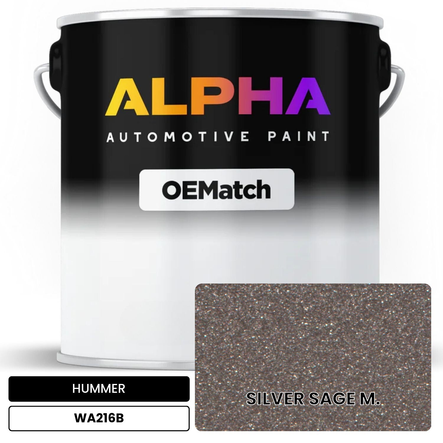 HUMMER SILVER SAGE M. WA216B OEMatch Basecoat